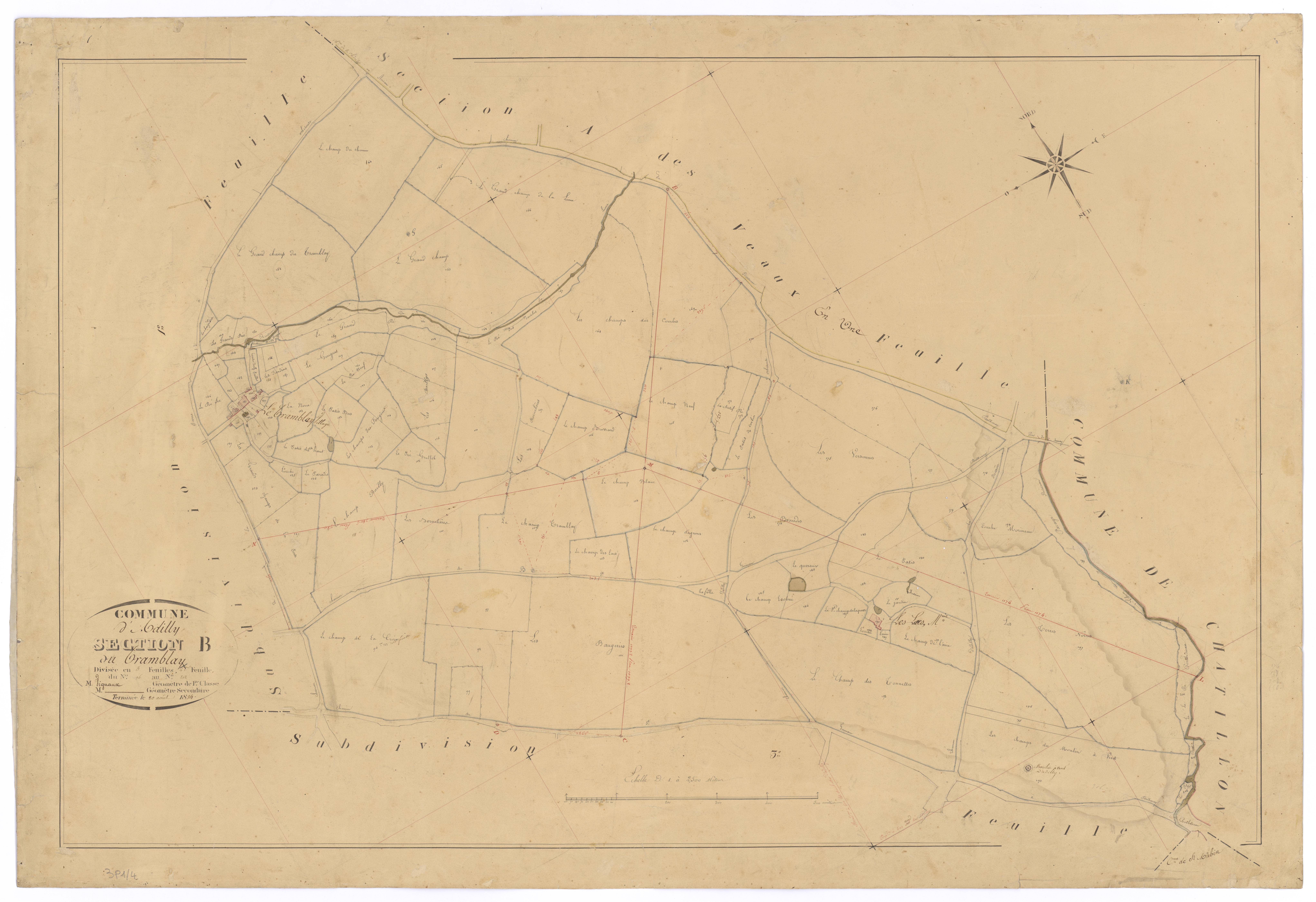 Adilly - FRAD079_CADASTRE_NAPOLEONIEN Section B2 dite de Tramblay