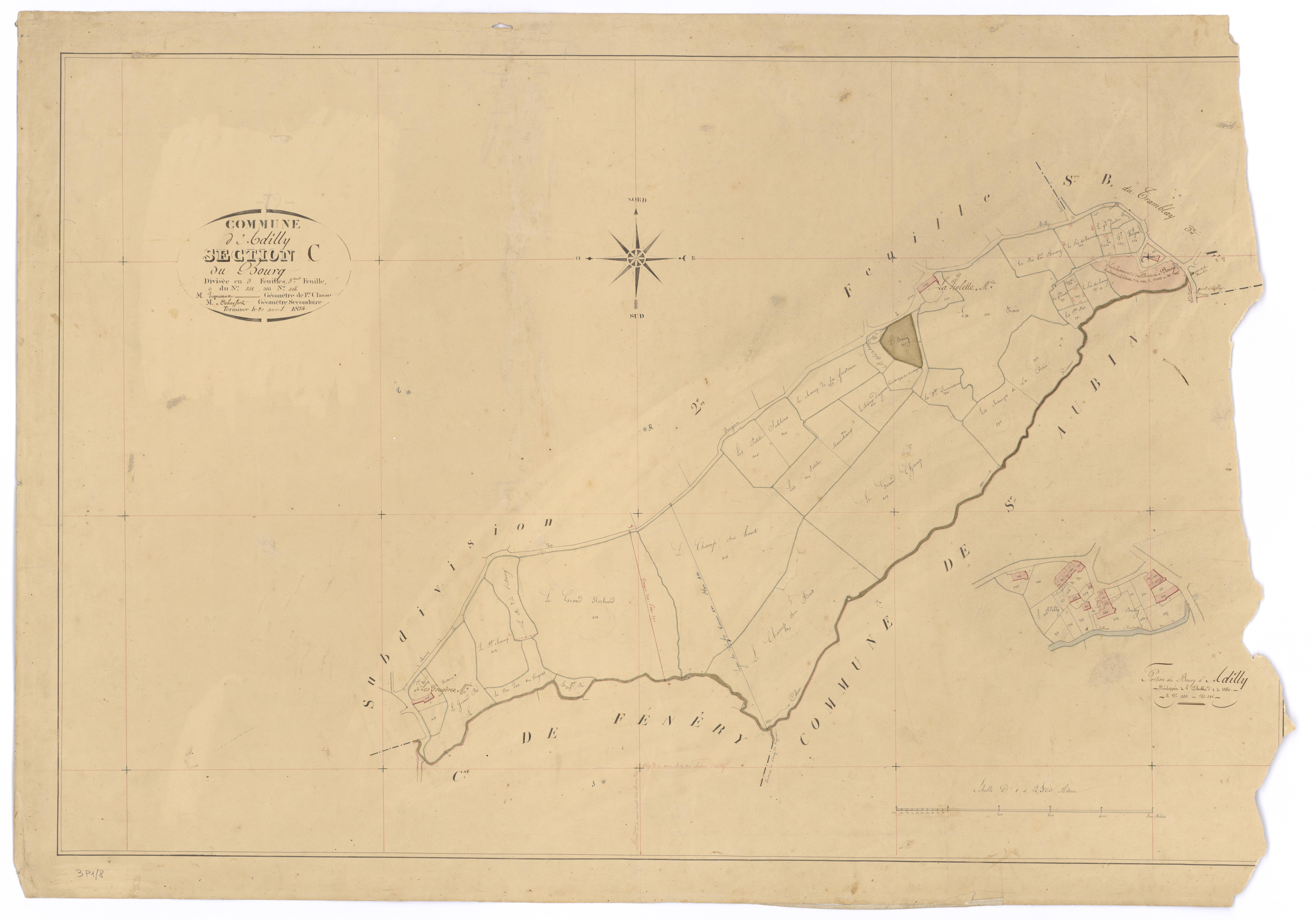 Adilly - FRAD079_CADASTRE_NAPOLEONIEN Section C3 dite du Bourg