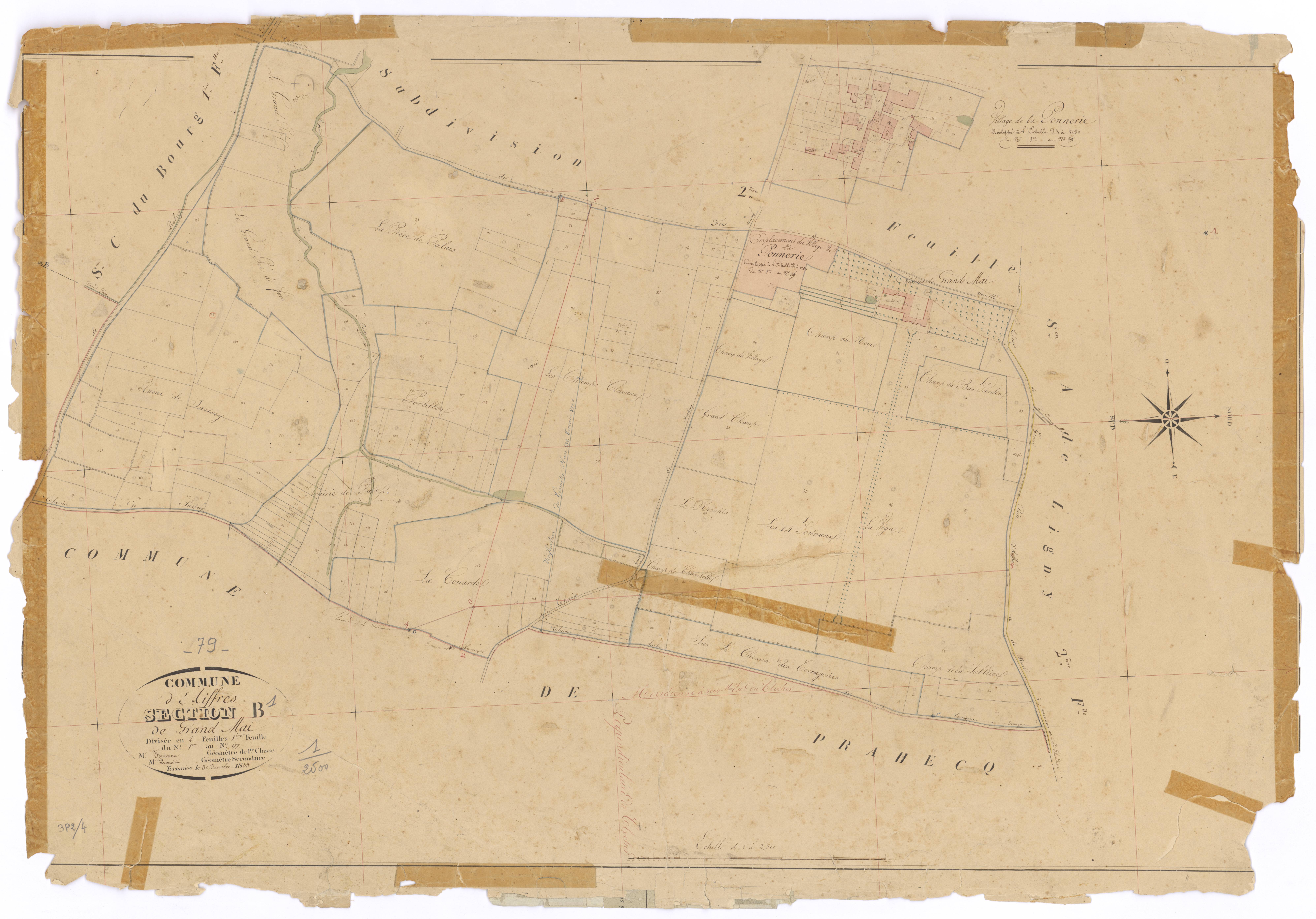 Aiffres - FRAD079_CADASTRE_NAPOLEONIEN Section B1 dite de Grand Mai 