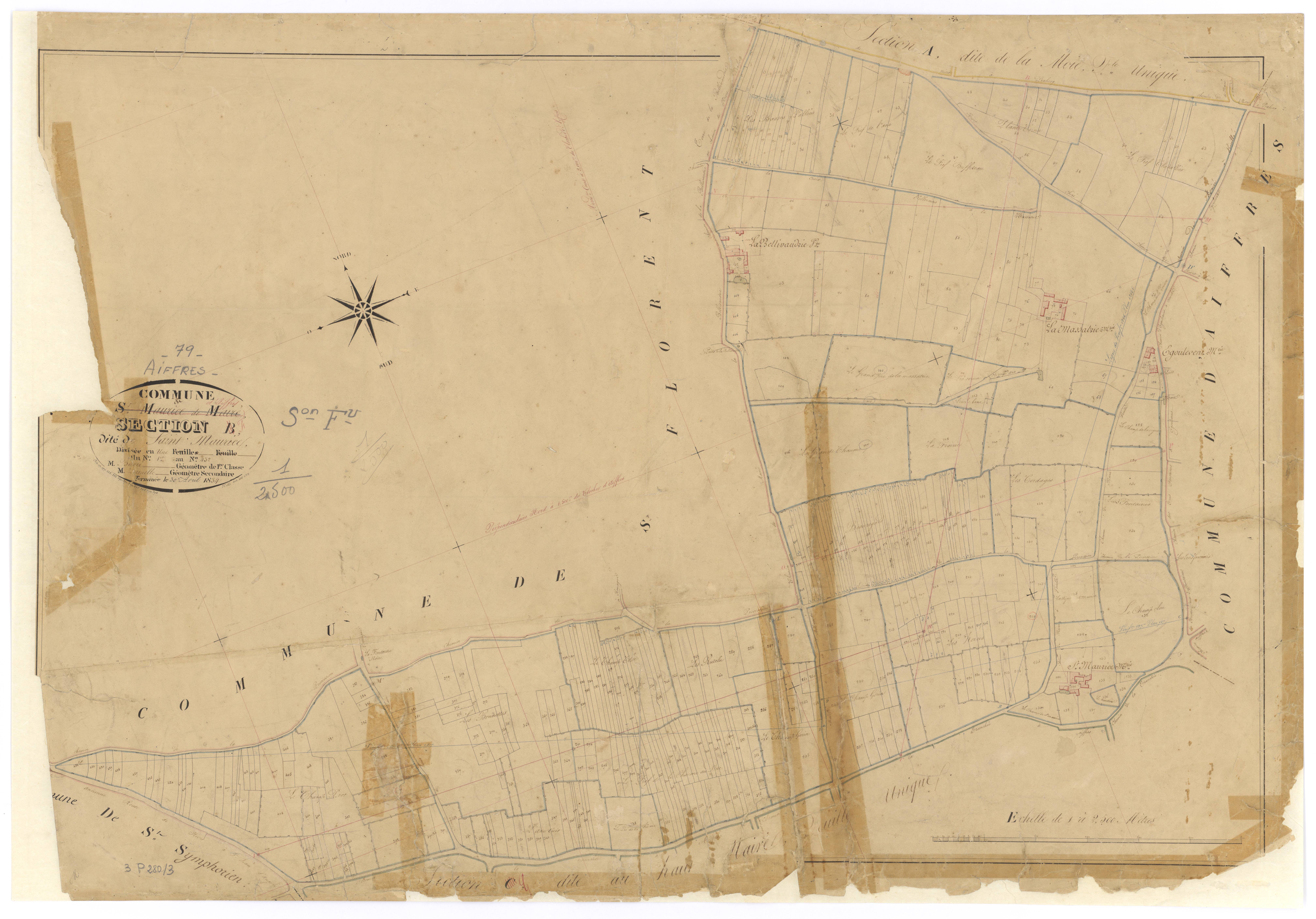 Aiffres - FRAD079_CADASTRE_NAPOLEONIEN Section F dite de Saint Maurice 