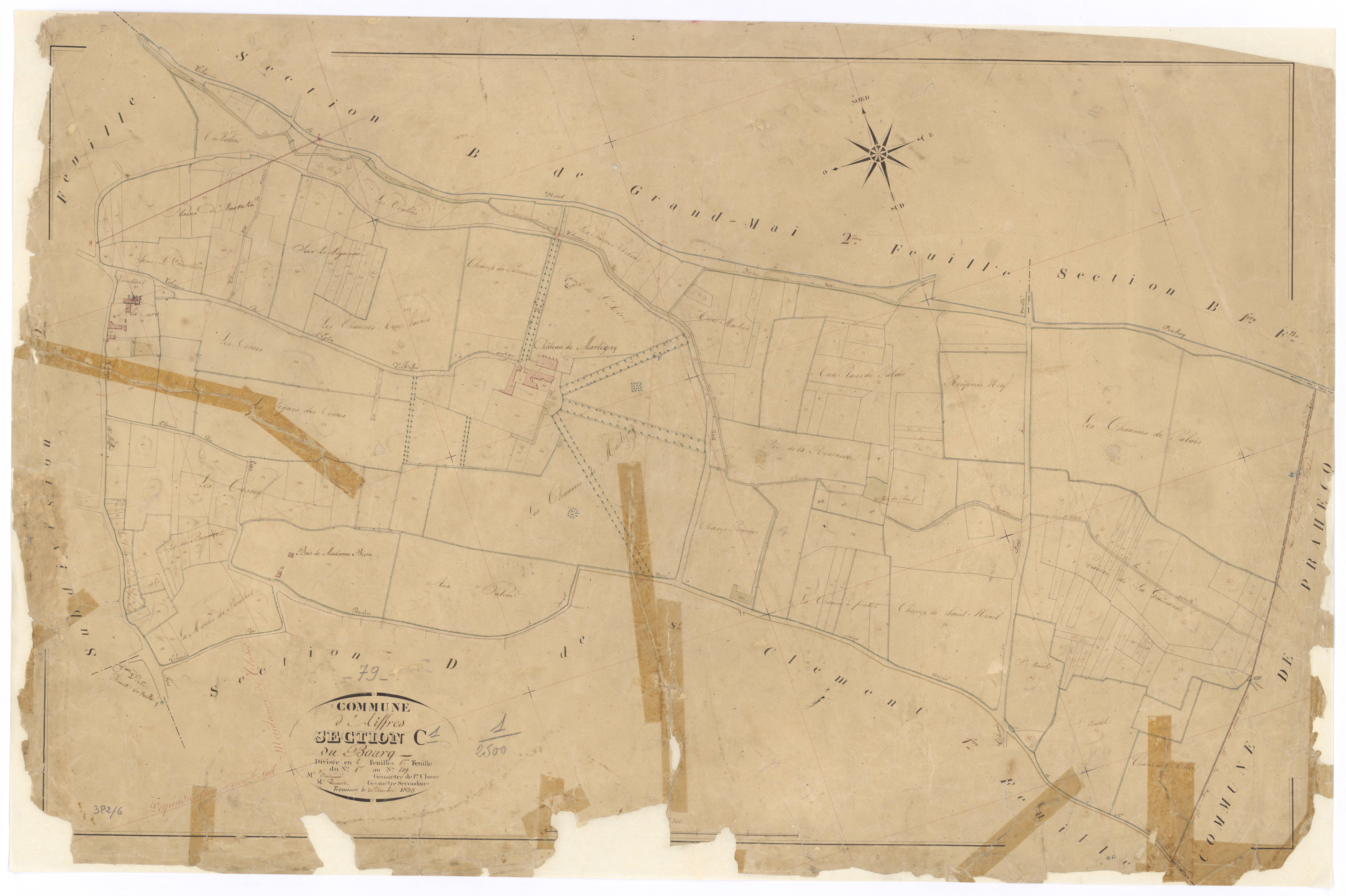 Aiffres - FRAD079_CADASTRE_NAPOLEONIEN Section C1 dite du Bourg 