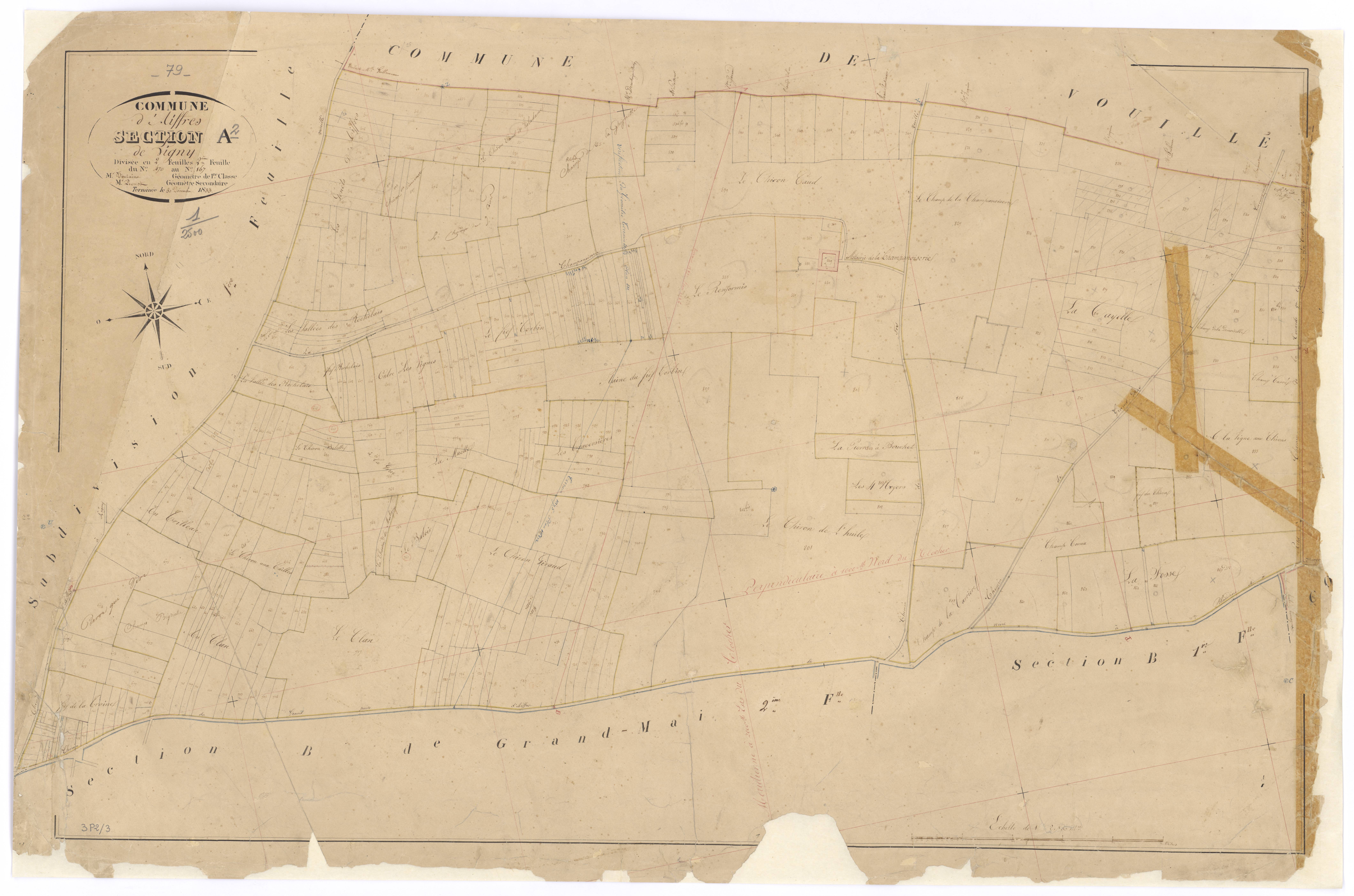 Aiffres - FRAD079_CADASTRE_NAPOLEONIEN Section A2 dite de Ligny 