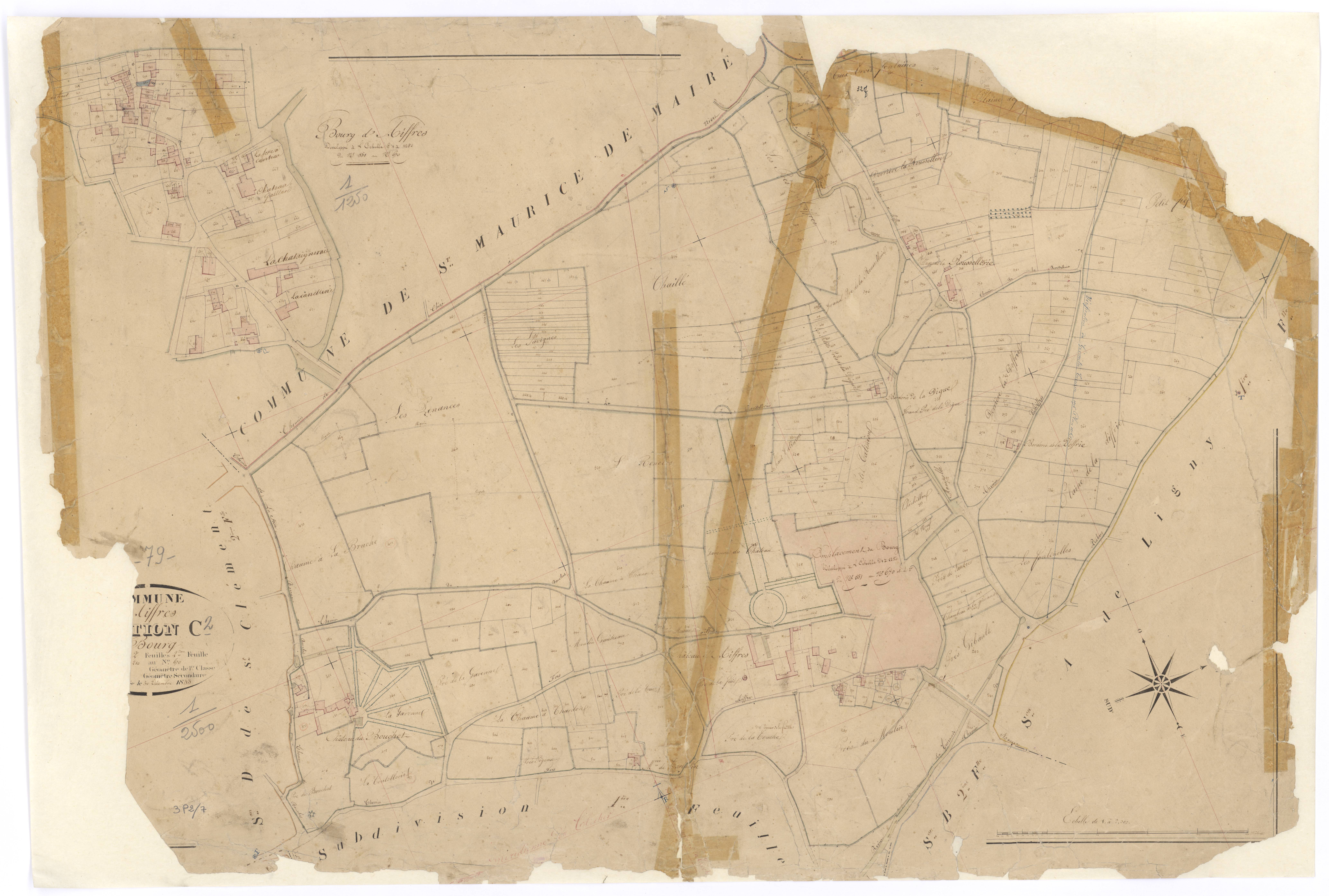 Aiffres - FRAD079_CADASTRE_NAPOLEONIEN Section C2 dite du Bourg 
