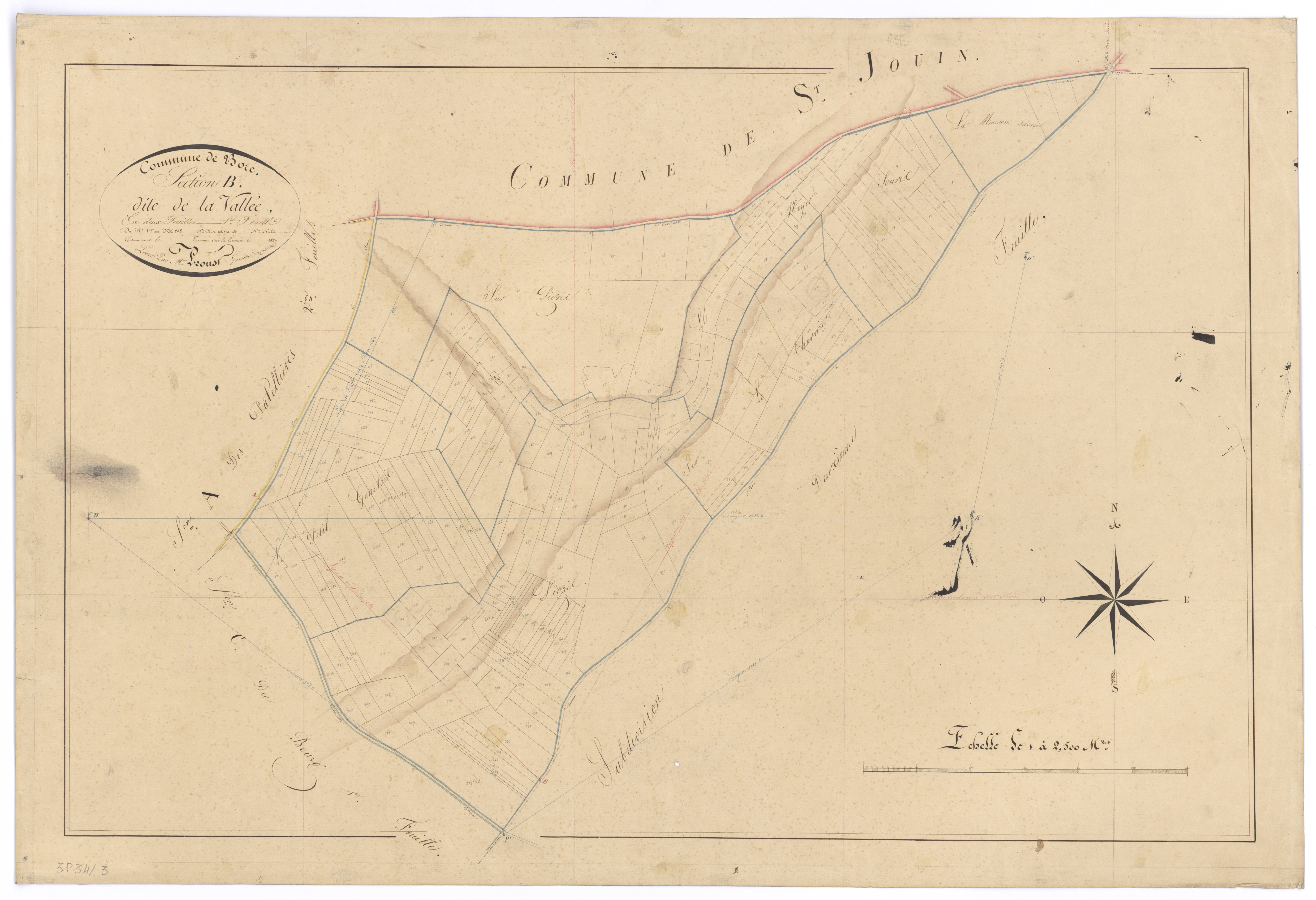 Airvault - FRAD079_CADASTRE_NAPOLEONIEN Section B1 dite de la Vallée 