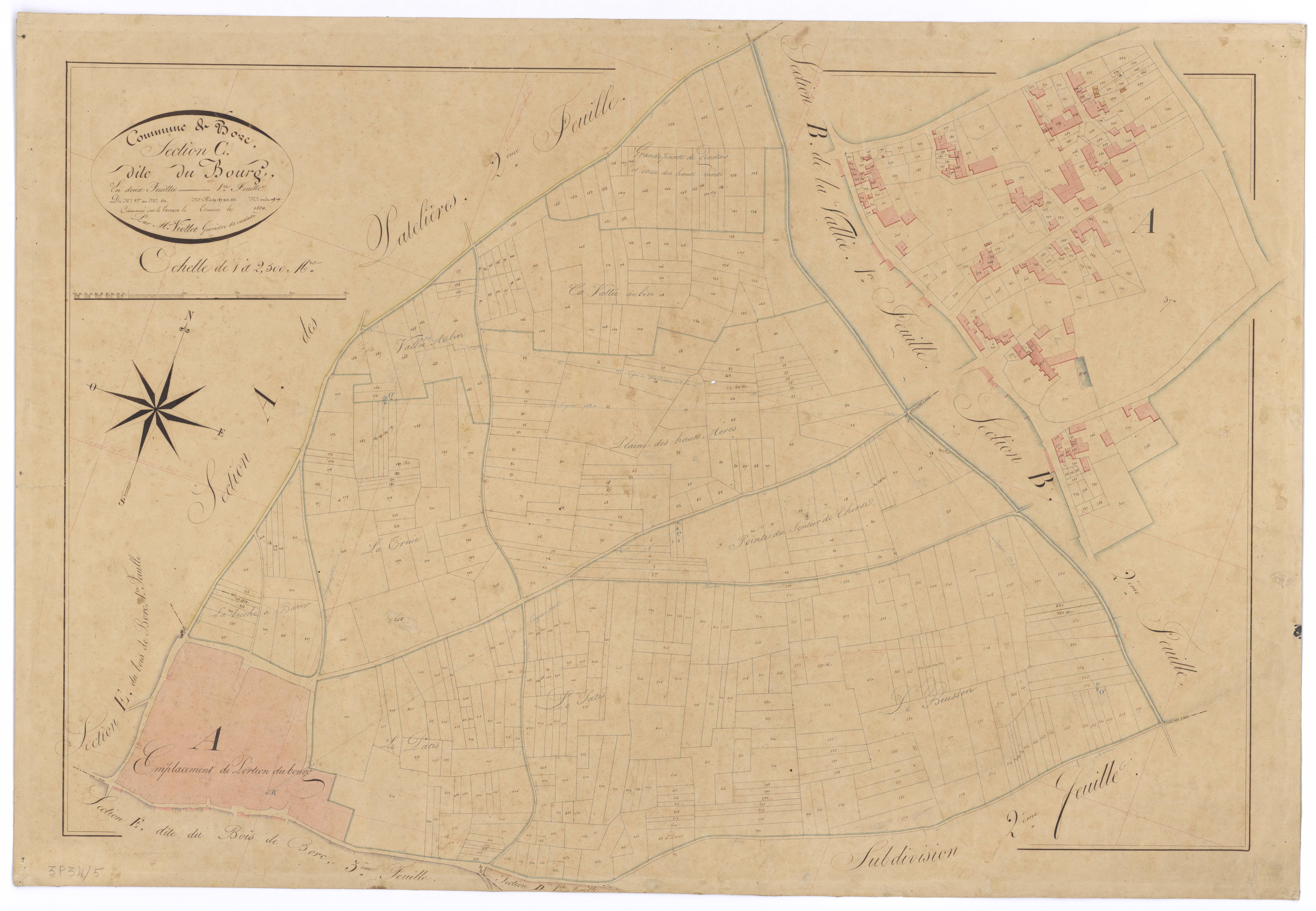 Airvault - FRAD079_CADASTRE_NAPOLEONIEN Section C1 dite du Bourg 