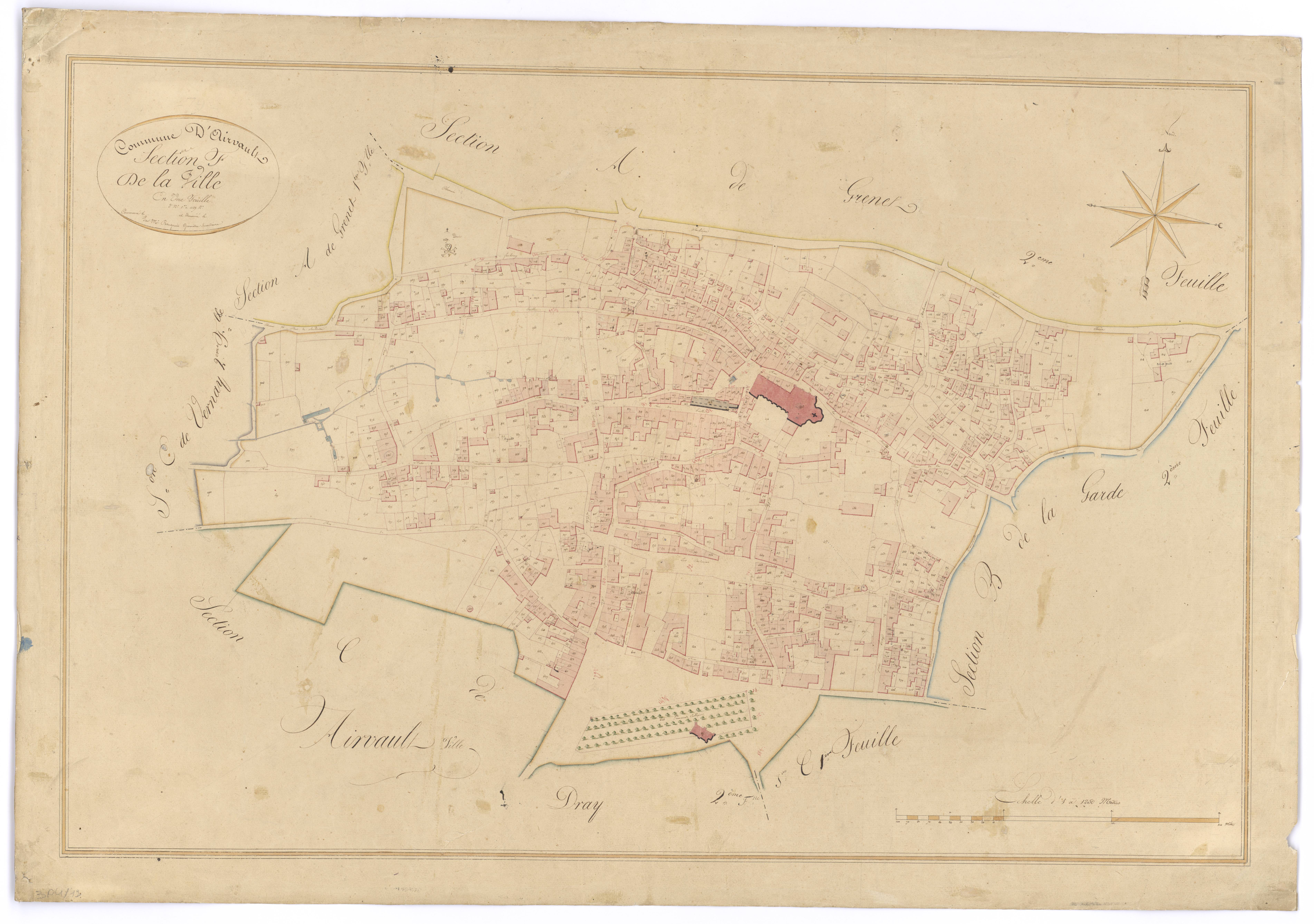 Airvault - FRAD079_CADASTRE_NAPOLEONIEN Section F dite de la Ville 