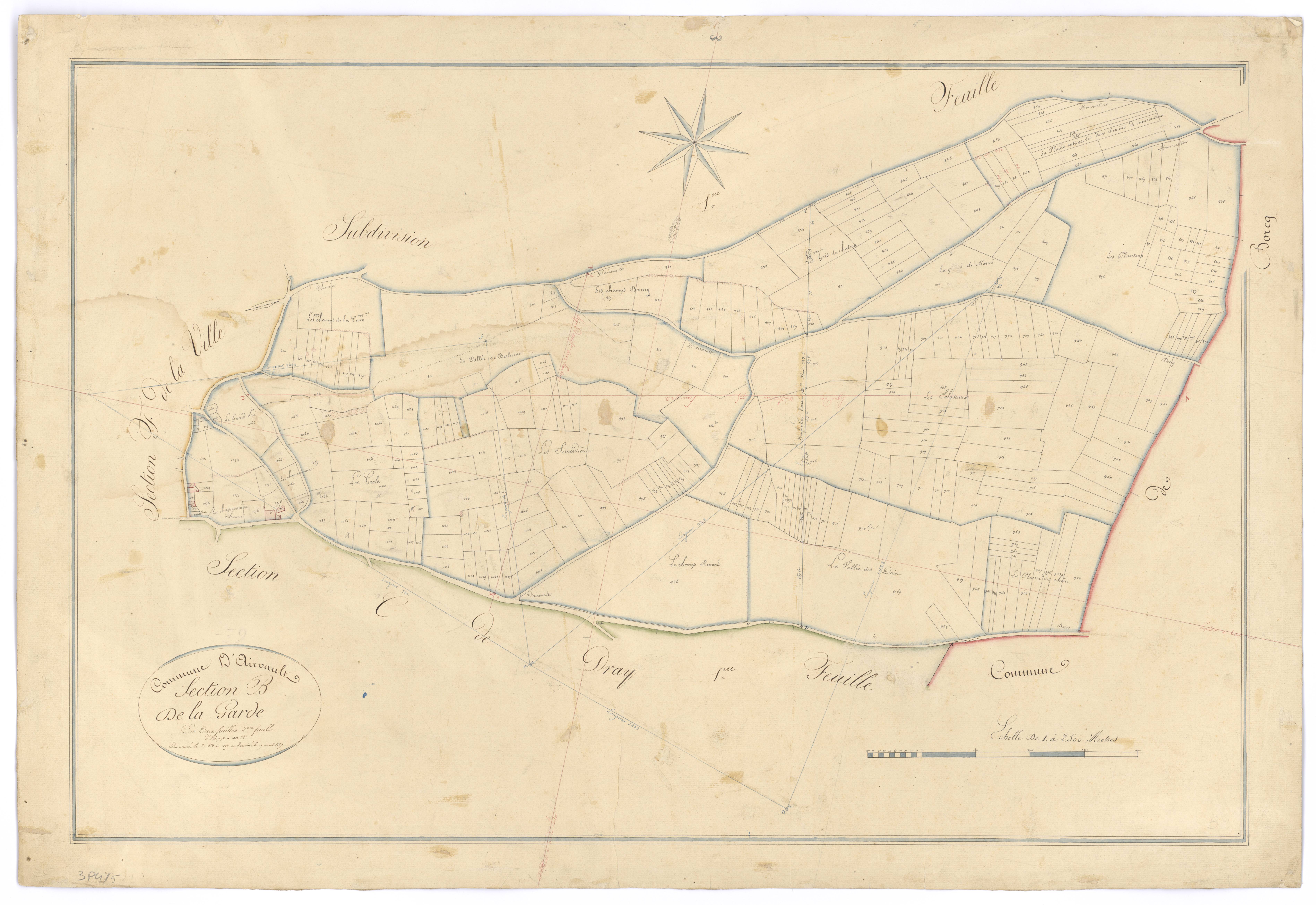 Airvault - FRAD079_CADASTRE_NAPOLEONIEN Section B2 dite de la Garde 