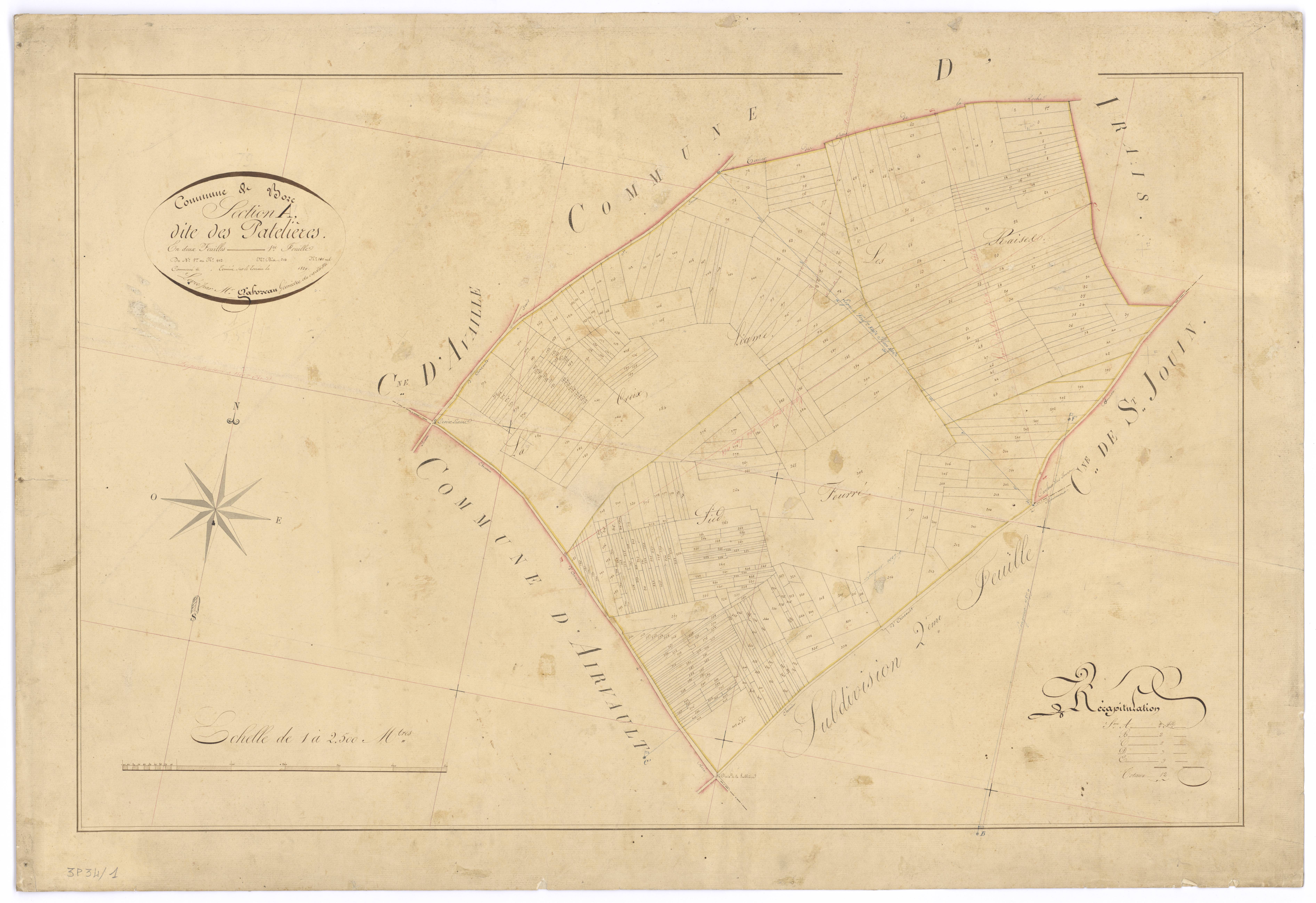 Airvault - FRAD079_CADASTRE_NAPOLEONIEN Section A1 dite des Patellières 