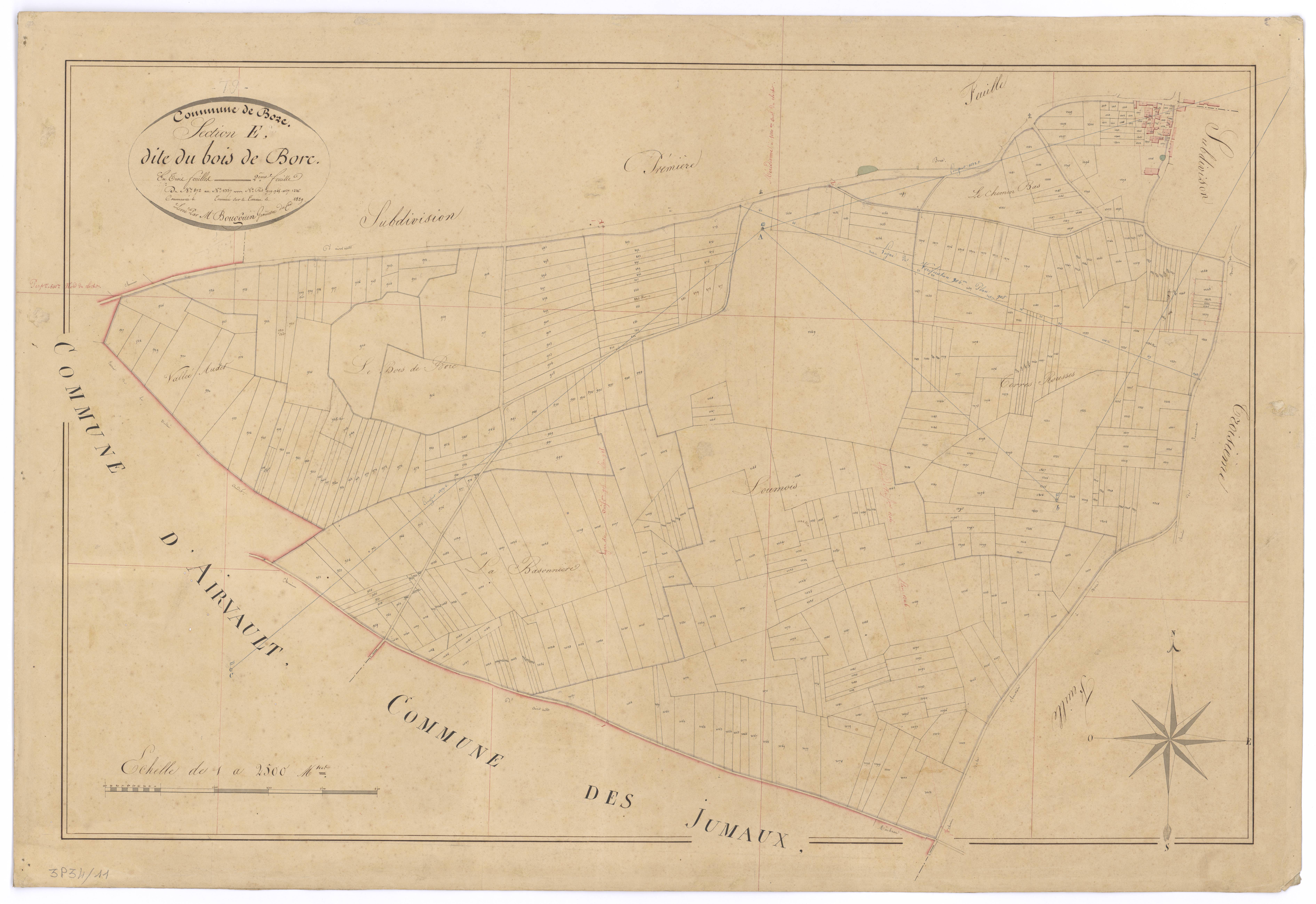 Airvault - FRAD079_CADASTRE_NAPOLEONIEN Section E2 dite du Bois de Borc 