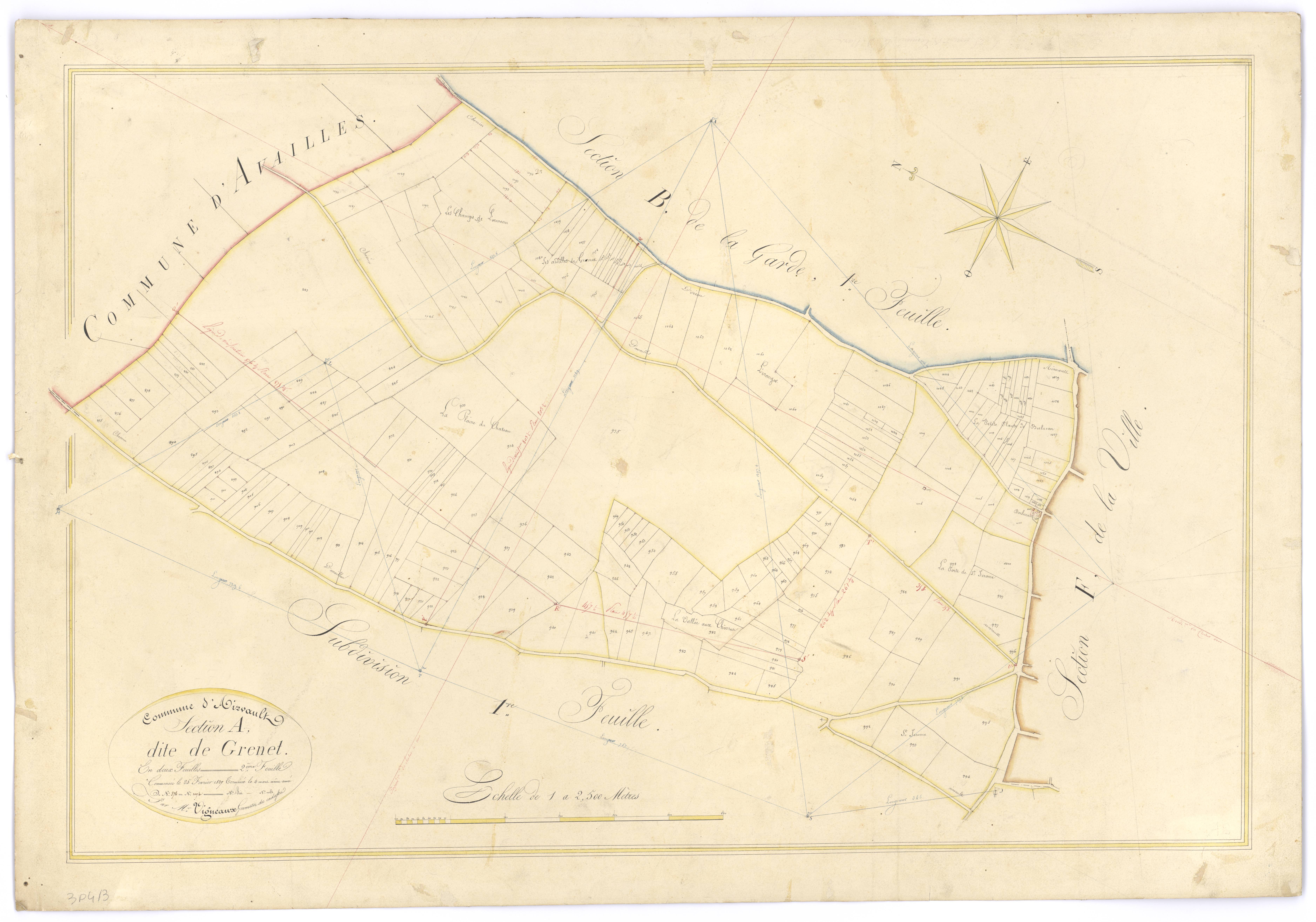 Airvault - FRAD079_CADASTRE_NAPOLEONIEN Section A2 dite de Grenet 