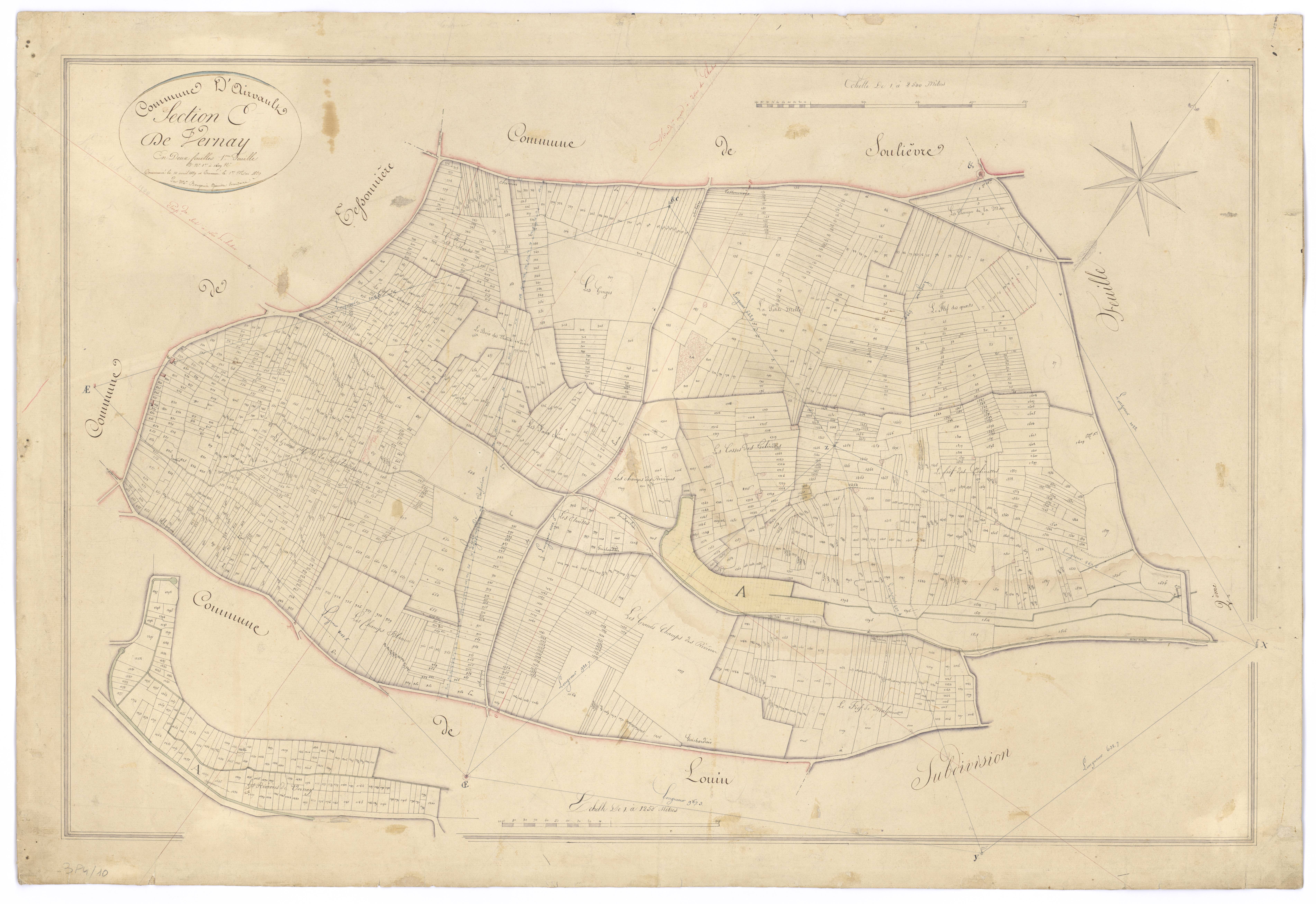 Airvault - FRAD079_CADASTRE_NAPOLEONIEN Section E1 dite de Vernay 