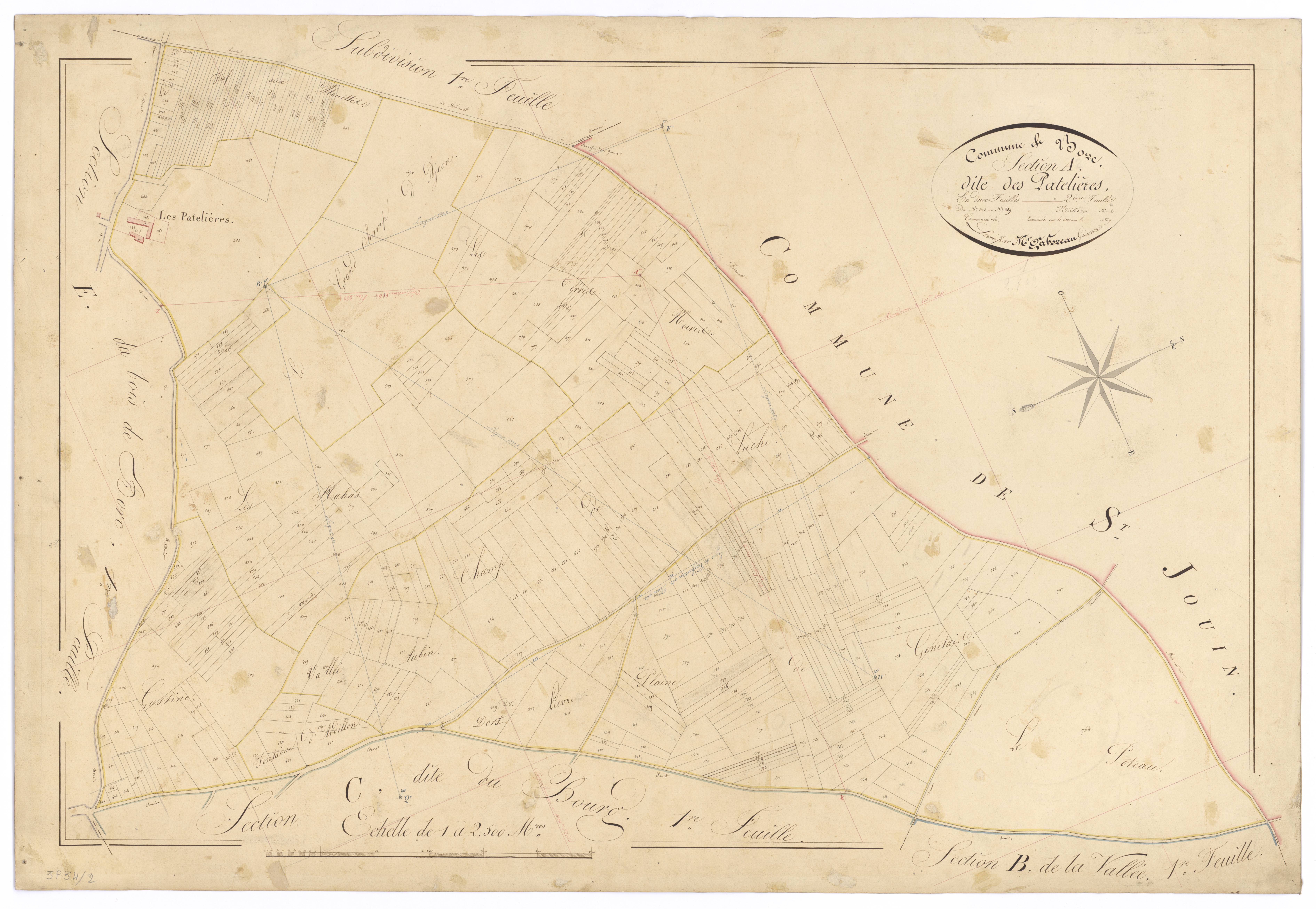 Airvault - FRAD079_CADASTRE_NAPOLEONIEN Section A2 dite des Patellières 