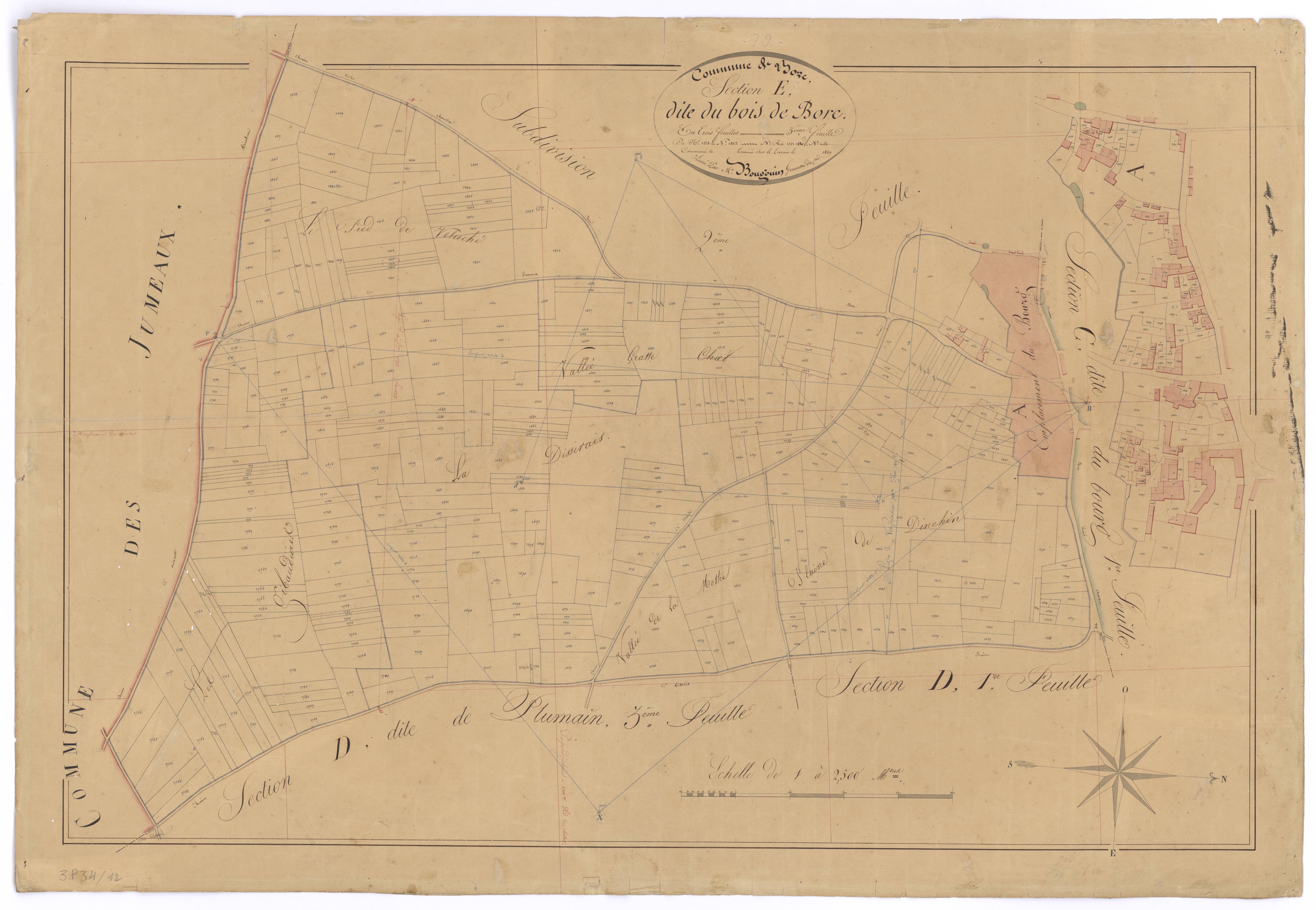 Airvault - FRAD079_CADASTRE_NAPOLEONIEN Section E3 dite du Bois de Borc 