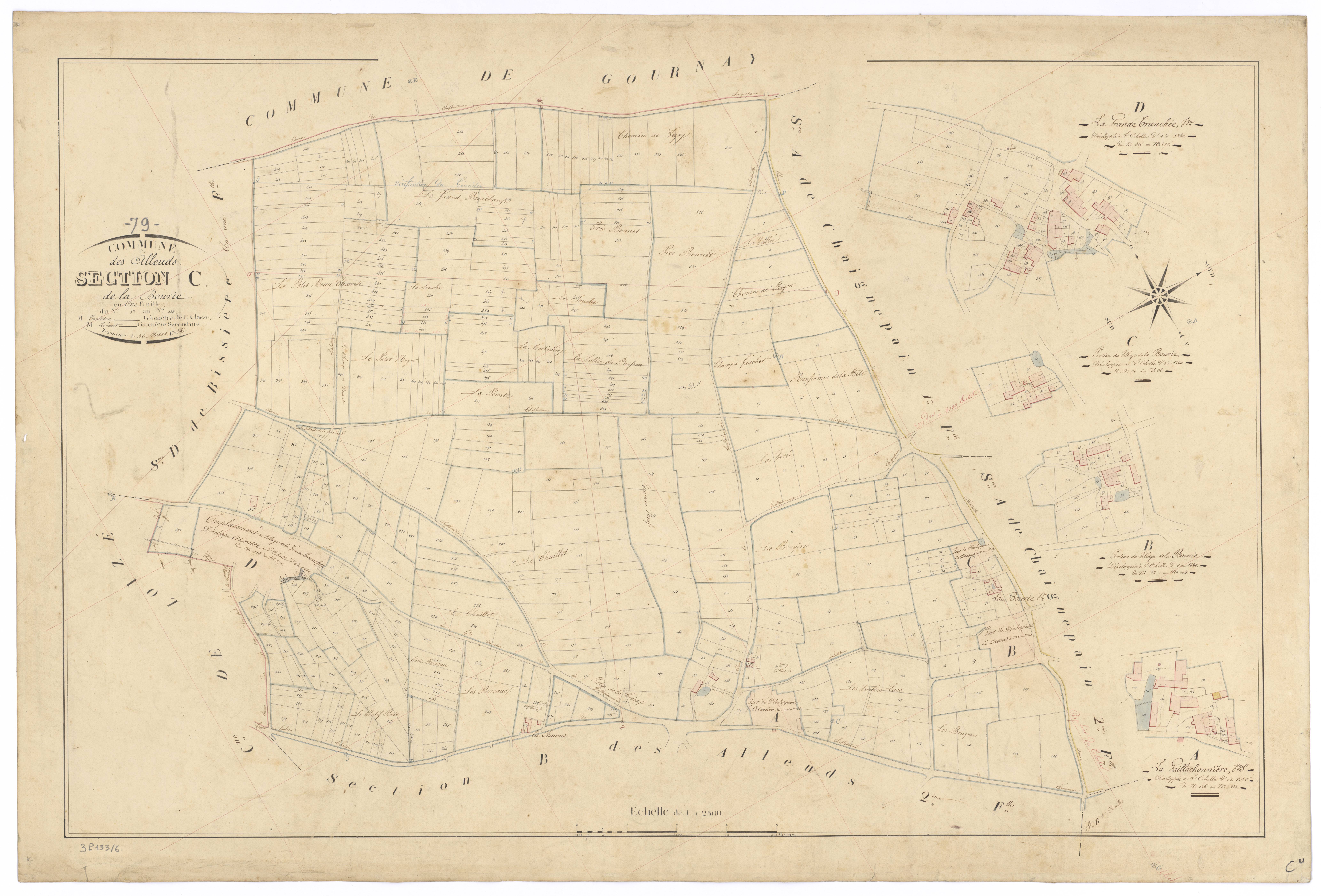 Alleuds - FRAD079_CADASTRE_NAPOLEONIEN Section C dite de la Bourie 