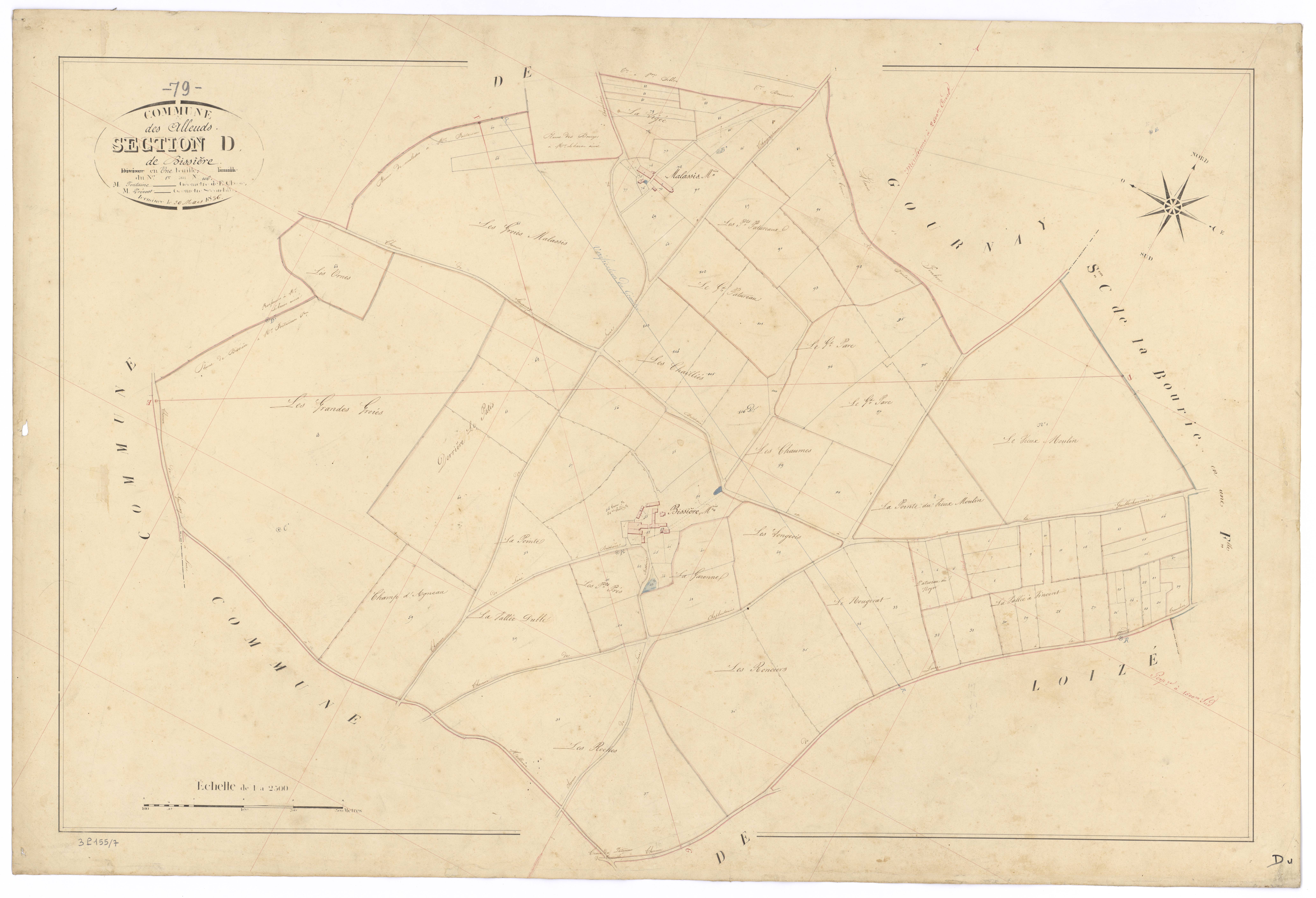 Alleuds - FRAD079_CADASTRE_NAPOLEONIEN Section D dite de la Bissière 