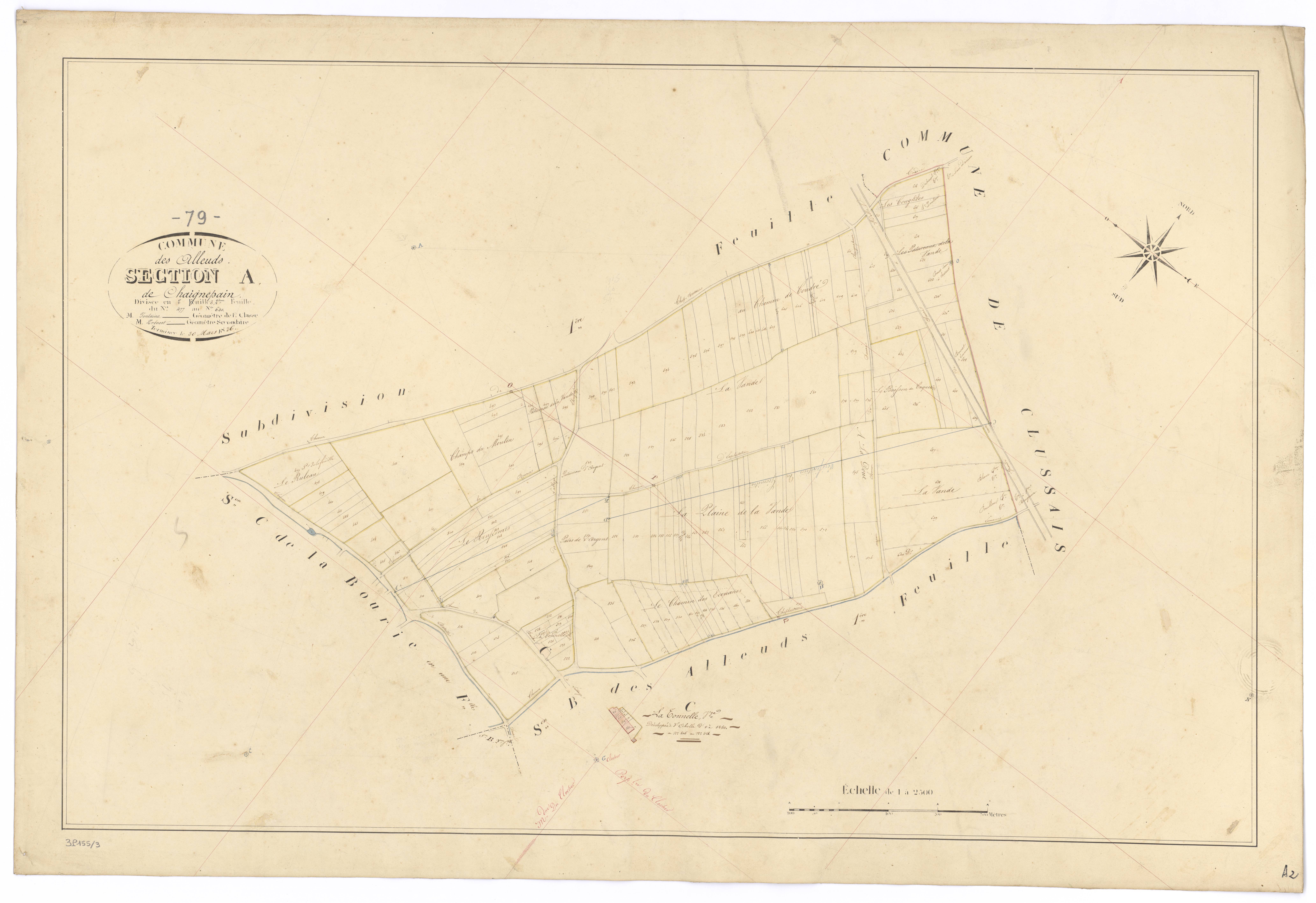 Alleuds - FRAD079_CADASTRE_NAPOLEONIEN Section A2 dite de Chaignepain 