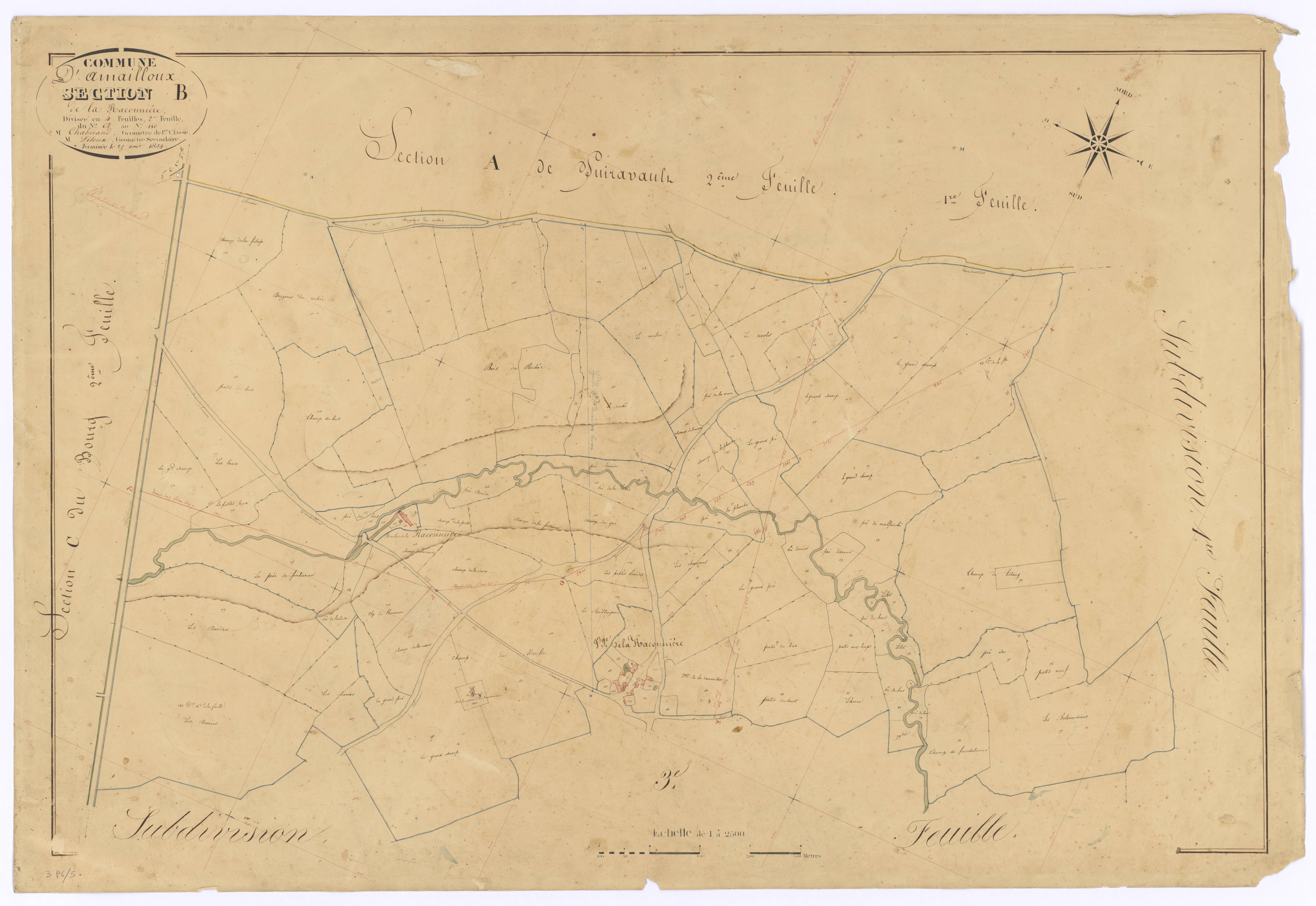 Amailloux - FRAD079_CADASTRE_NAPOLEONIEN Section B2 dite de la Raconnière 