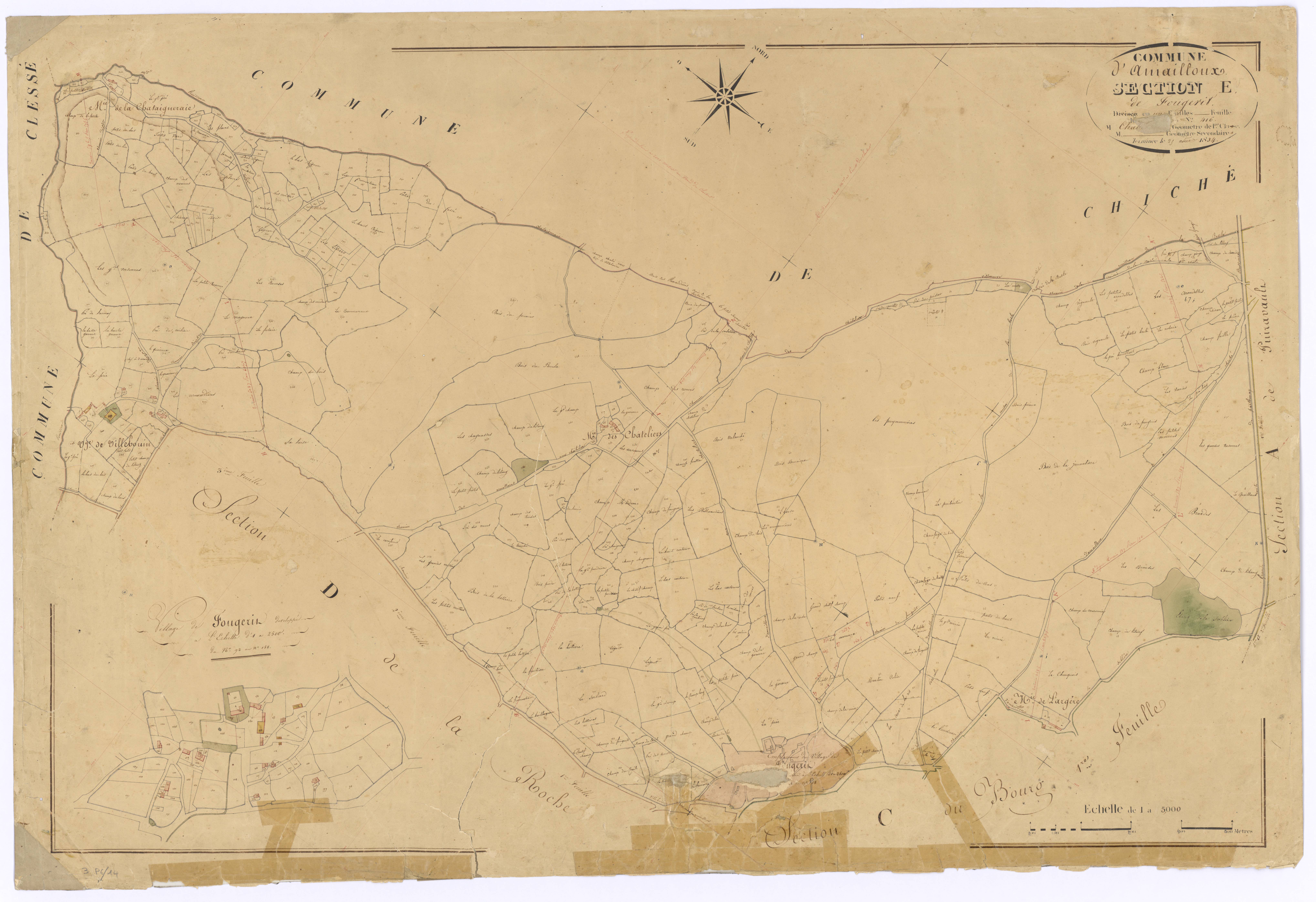 Amailloux - FRAD079_CADASTRE_NAPOLEONIEN Section E dite de Fougerit 