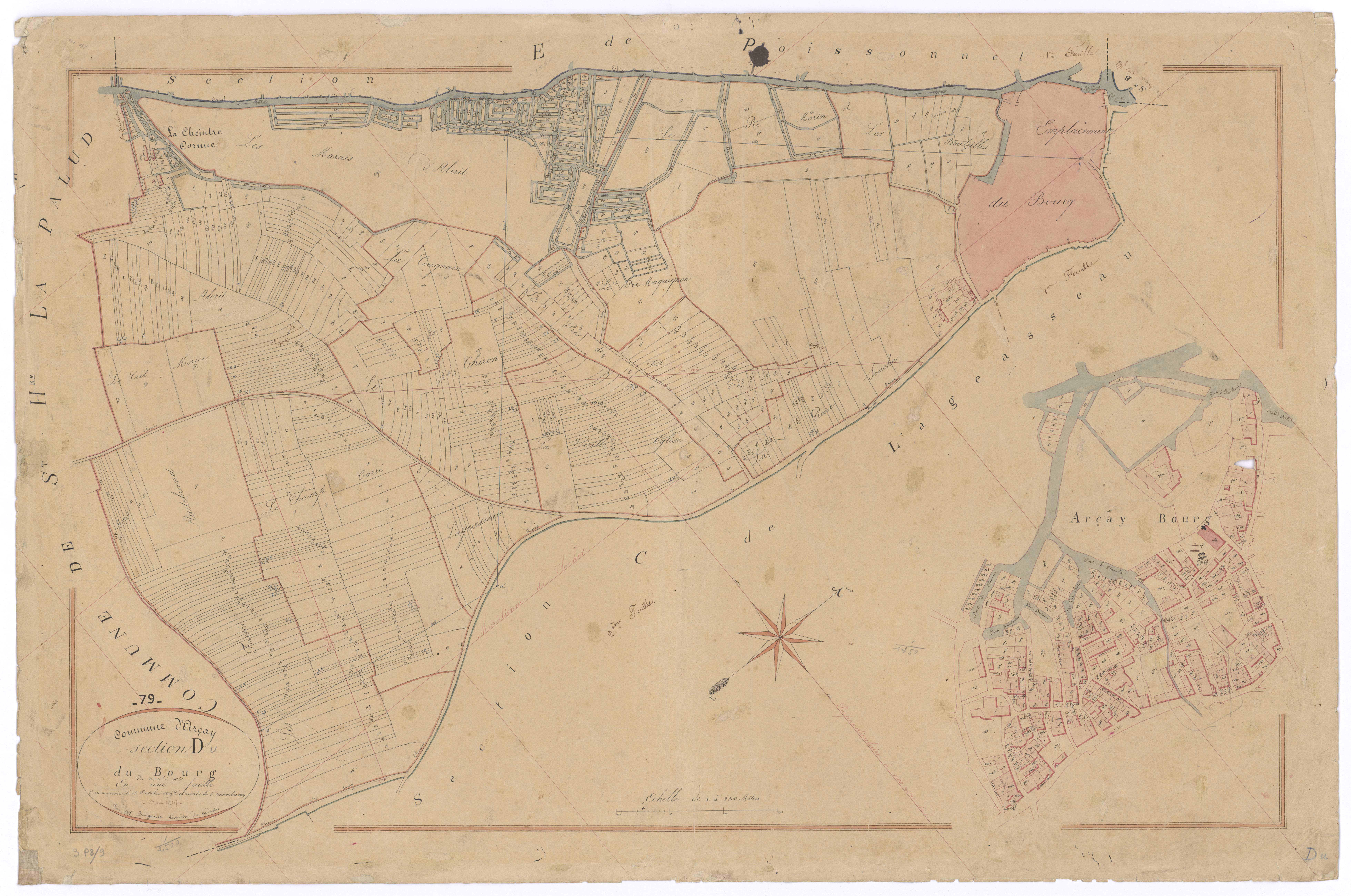 Arçais - FRAD079_CADASTRE_NAPOLEONIEN Section D dite du Bourg 