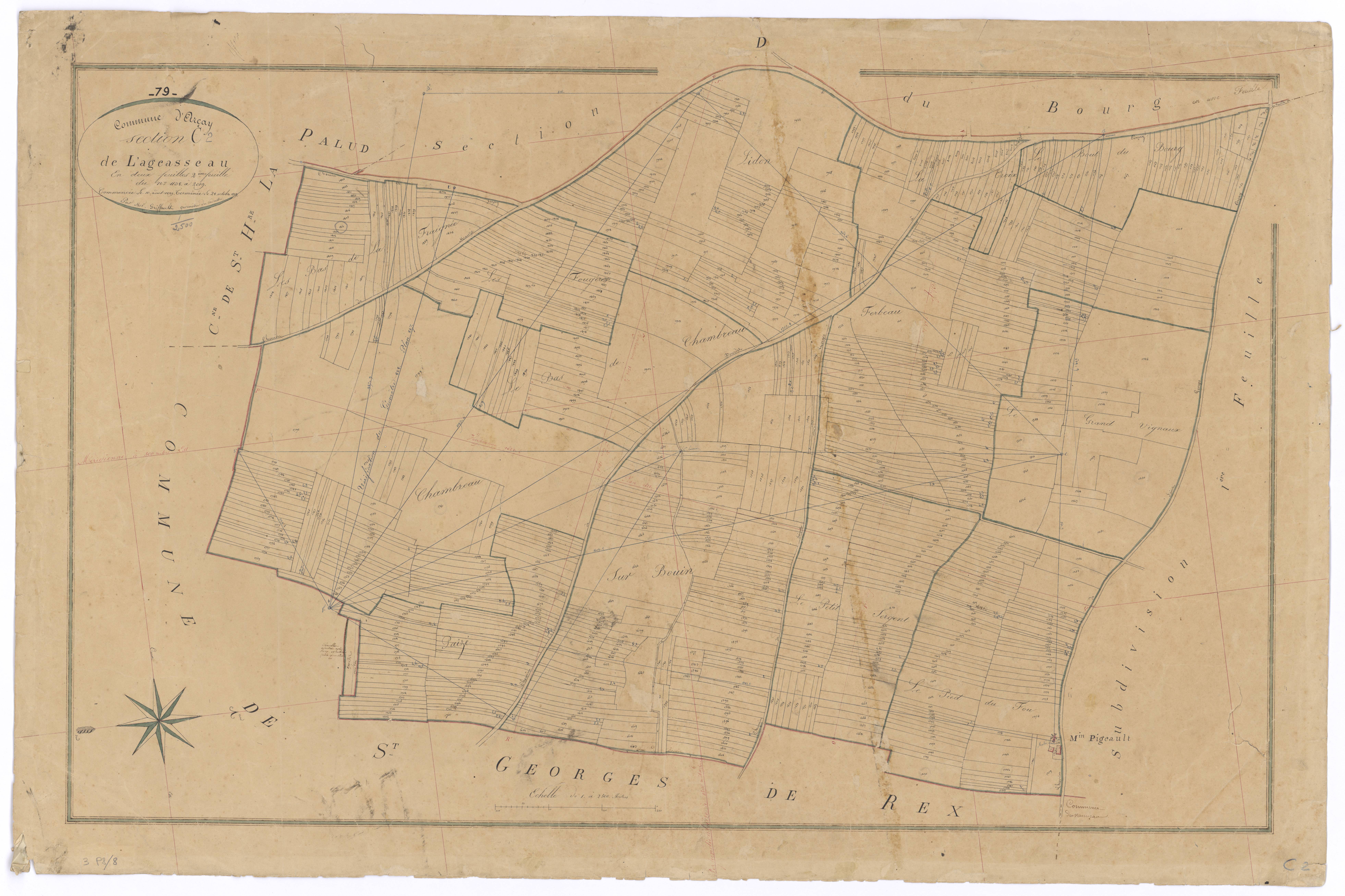 Arçais - FRAD079_CADASTRE_NAPOLEONIEN Section C2 dite de Lageasseau 