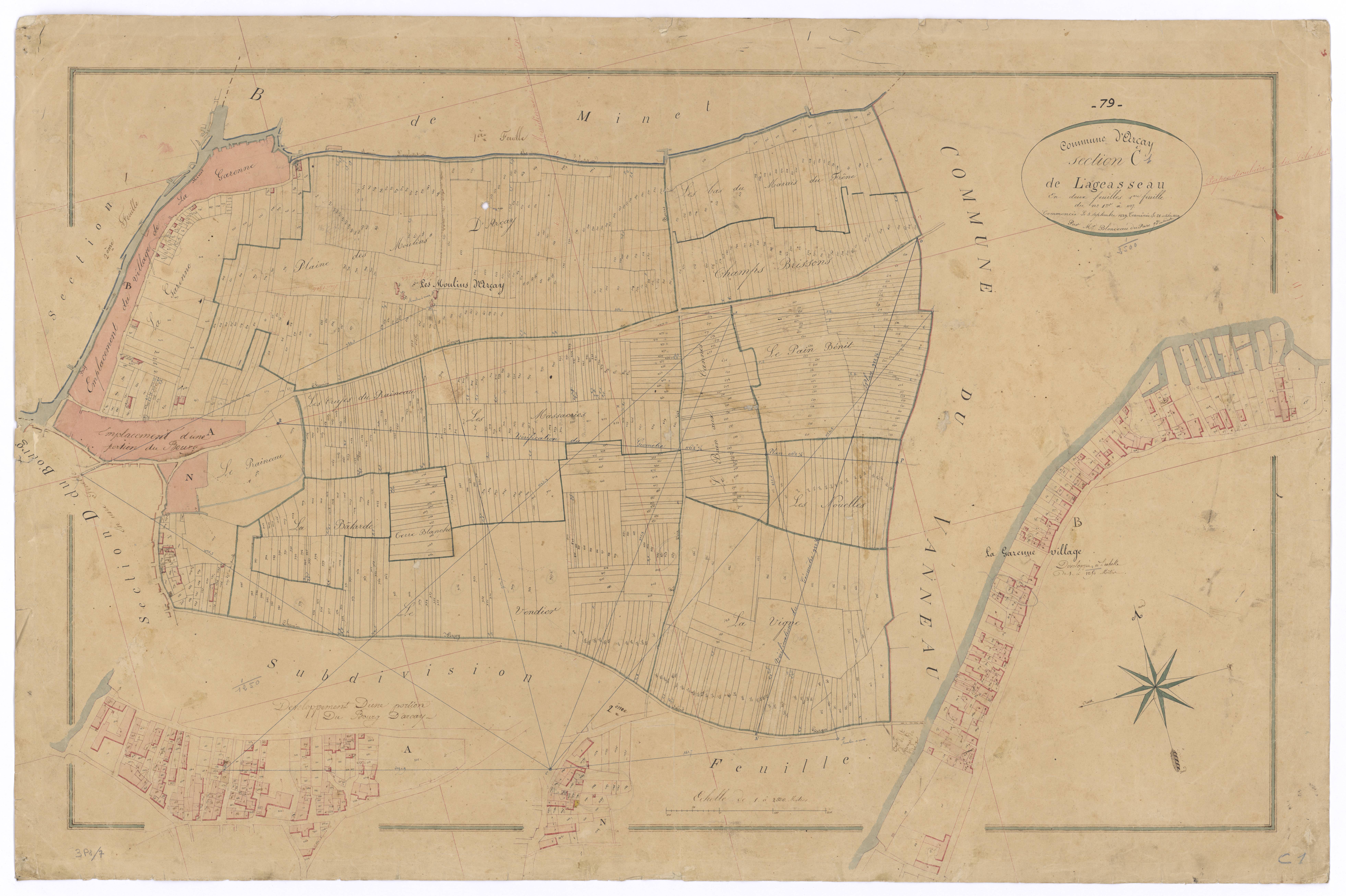Arçais - FRAD079_CADASTRE_NAPOLEONIEN Section C1 dite de Lageasseau 