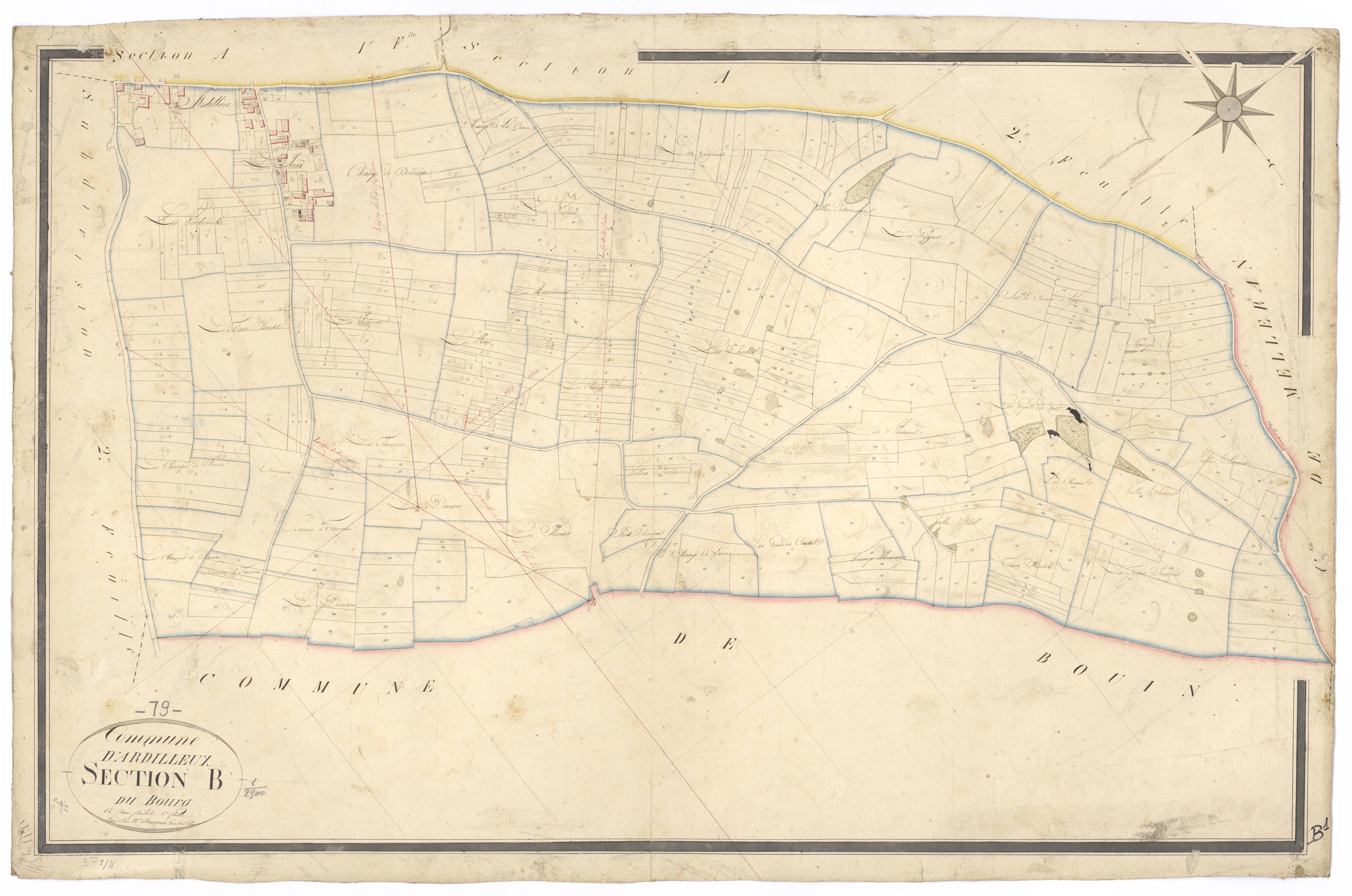 Ardilleux - FRAD079_CADASTRE_NAPOLEONIEN Section B1 dite du Bourg 