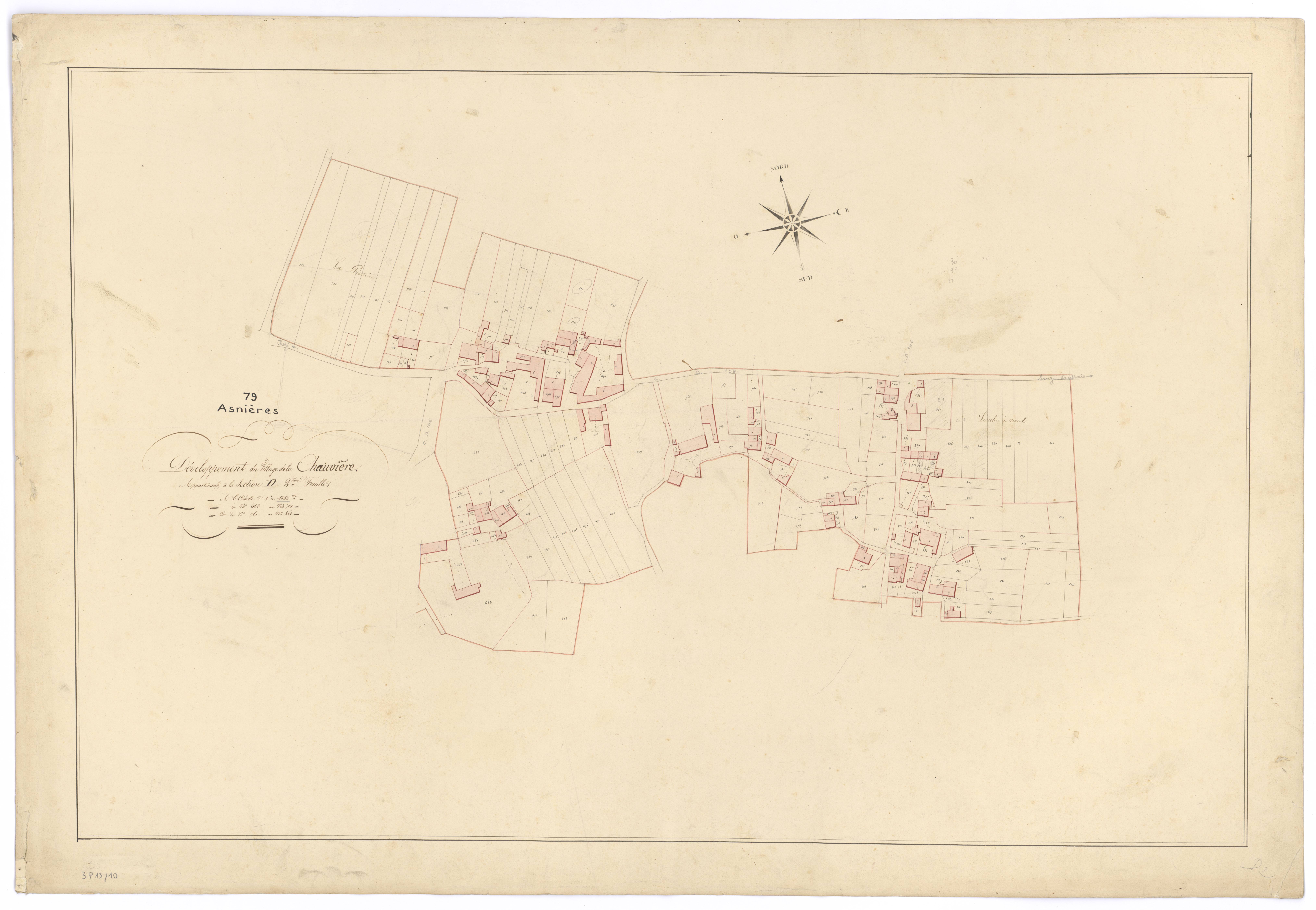 Asnières-en-Poitou - FRAD079_CADASTRE_NAPOLEONIEN Développement de la section D2 