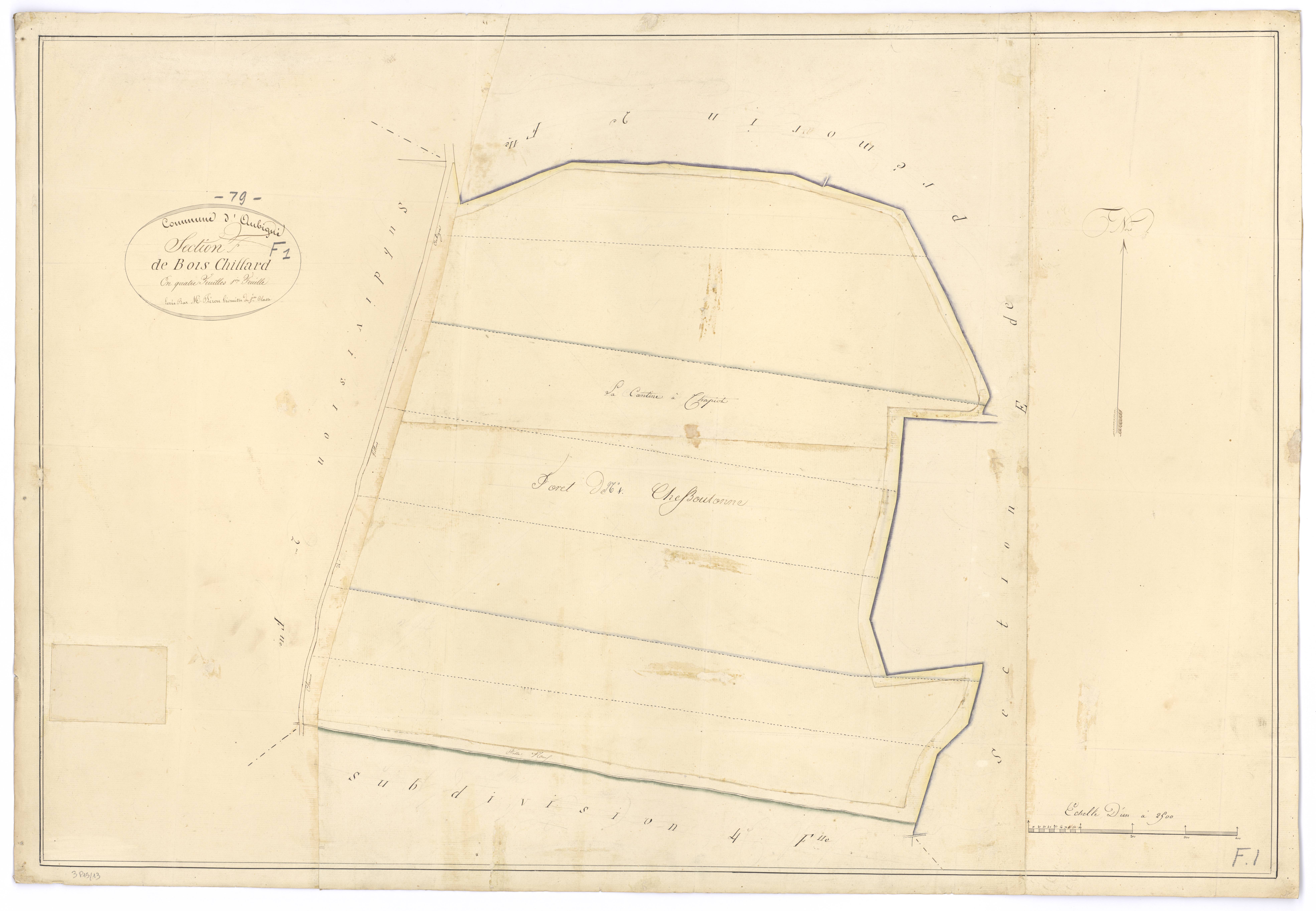Aubigné - FRAD079_CADASTRE_NAPOLEONIEN Section F1 dite de Bois Giffard 