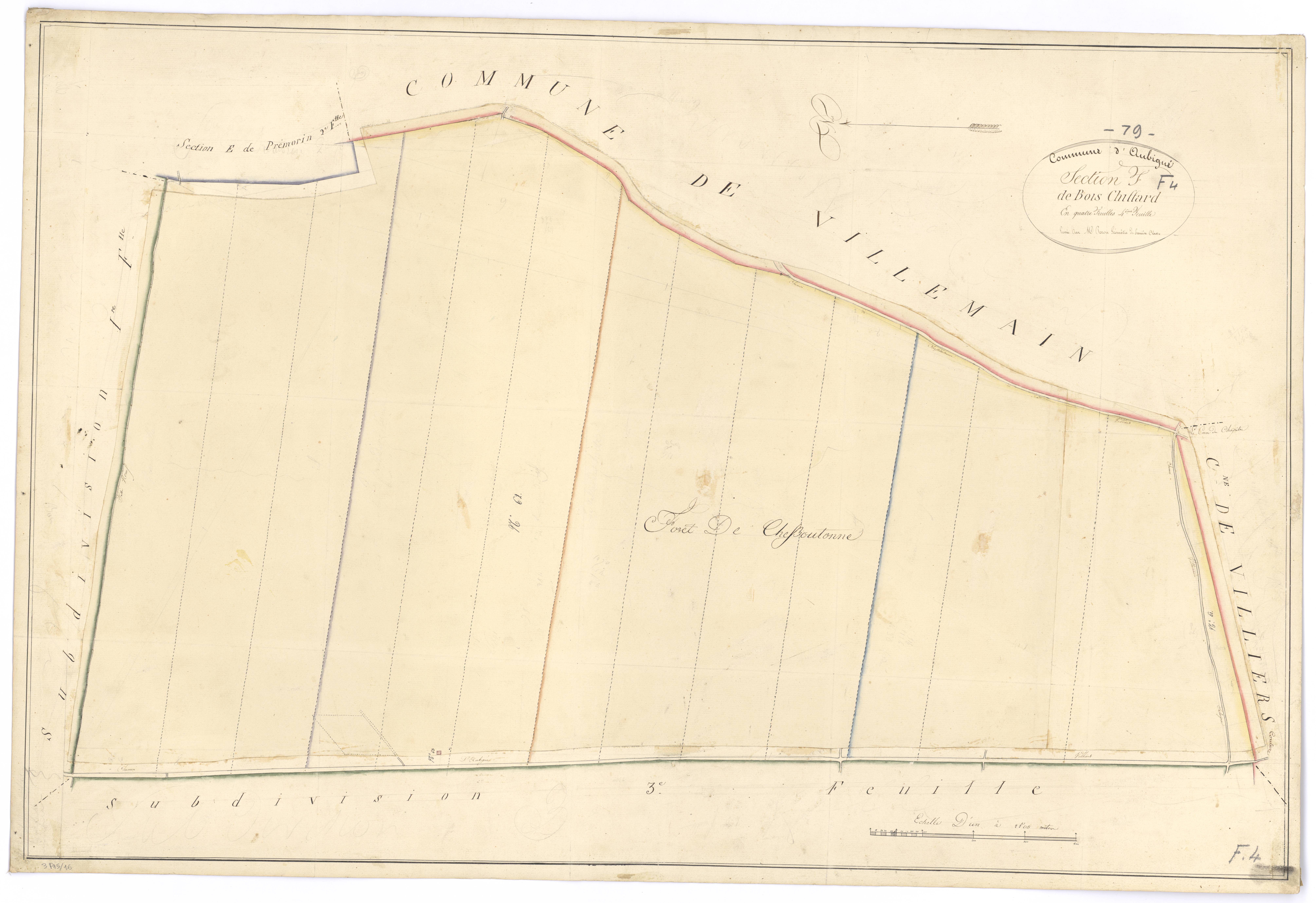 Aubigné - FRAD079_CADASTRE_NAPOLEONIEN Section F4 dite de Bois de Giffard 
