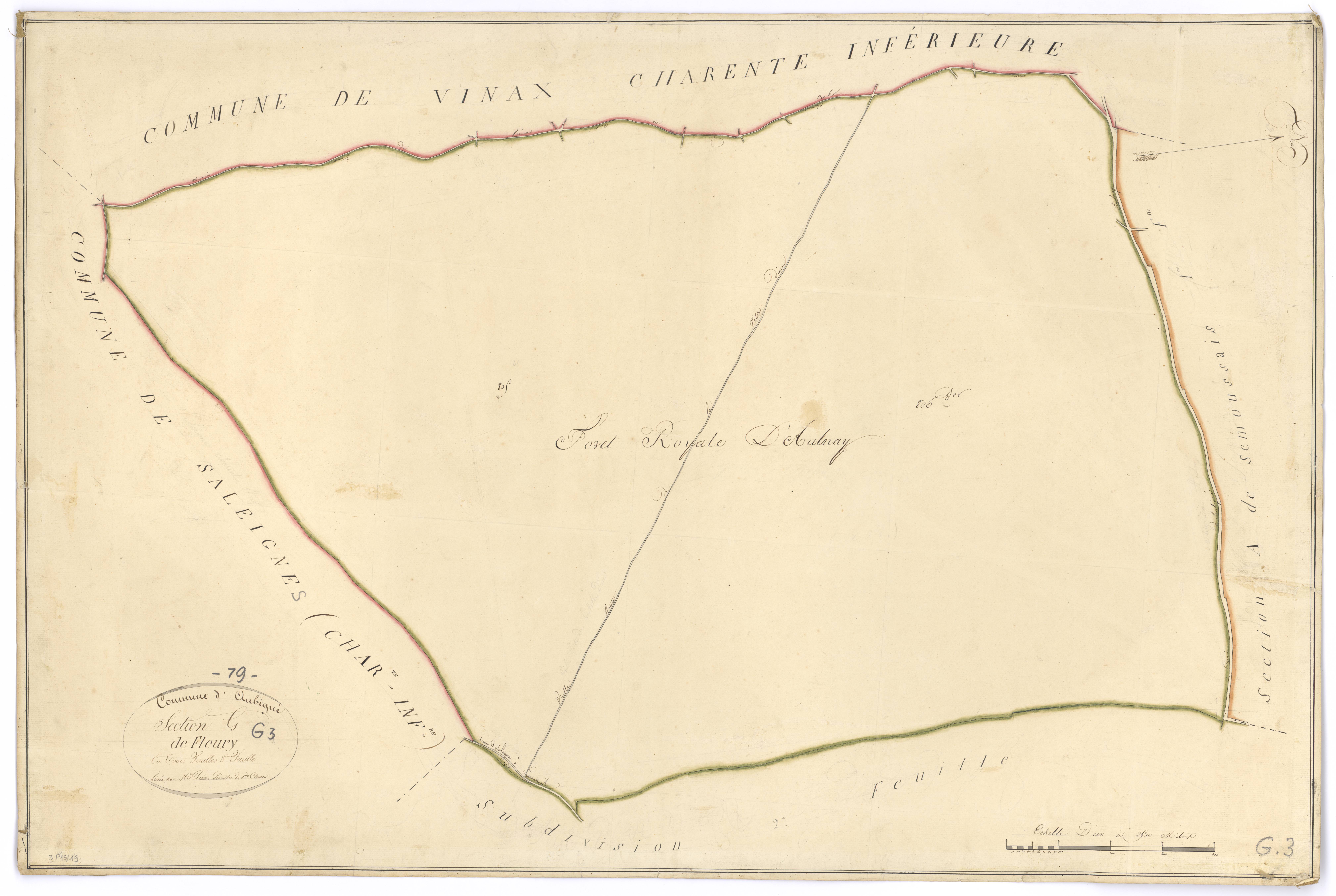 Aubigné - FRAD079_CADASTRE_NAPOLEONIEN Section G3 dite de Fleury 