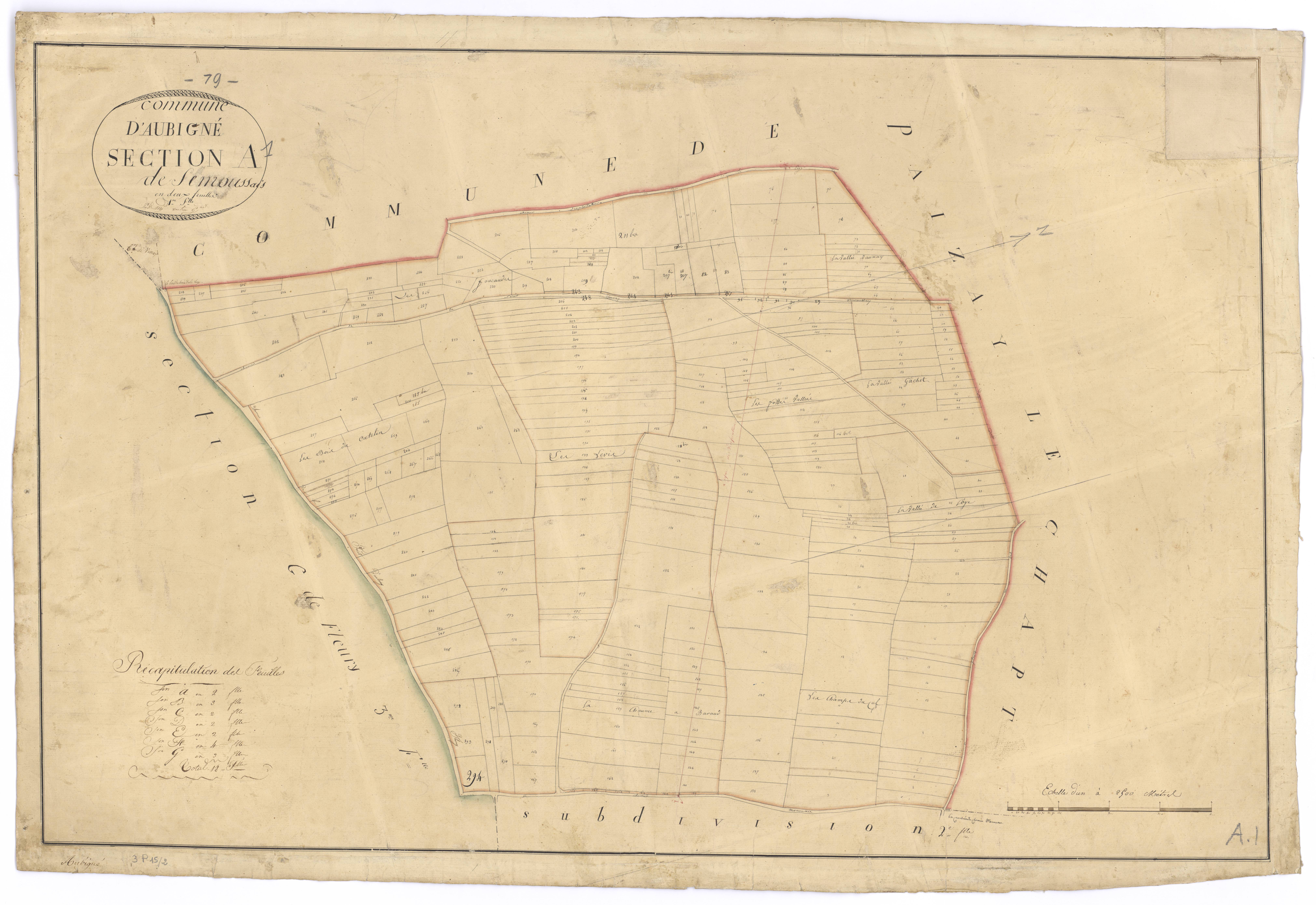 Aubigné - FRAD079_CADASTRE_NAPOLEONIEN Section A1 dite de Semoussais 