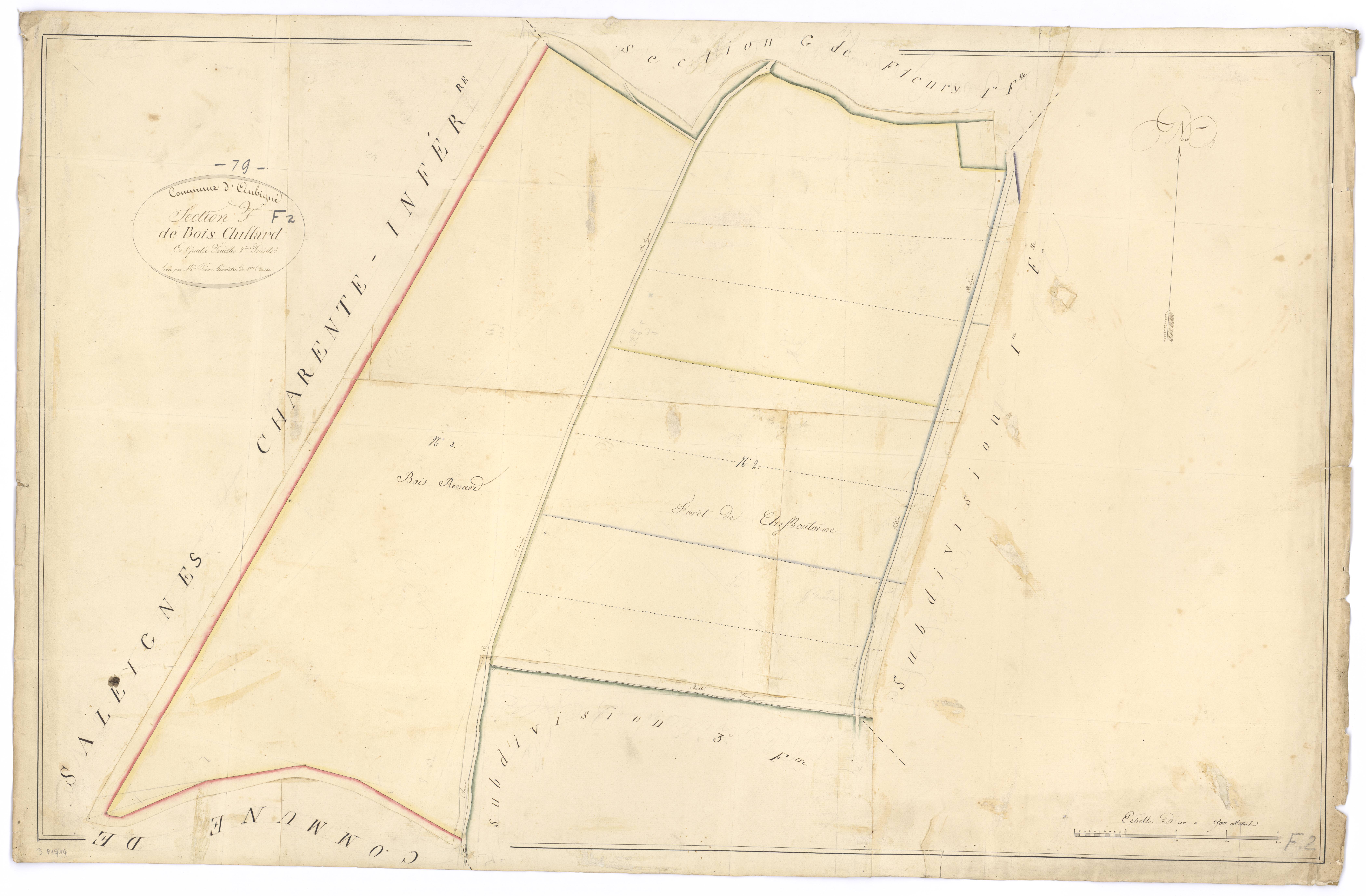 Aubigné - FRAD079_CADASTRE_NAPOLEONIEN Section F2 dite de Bois Giffard 