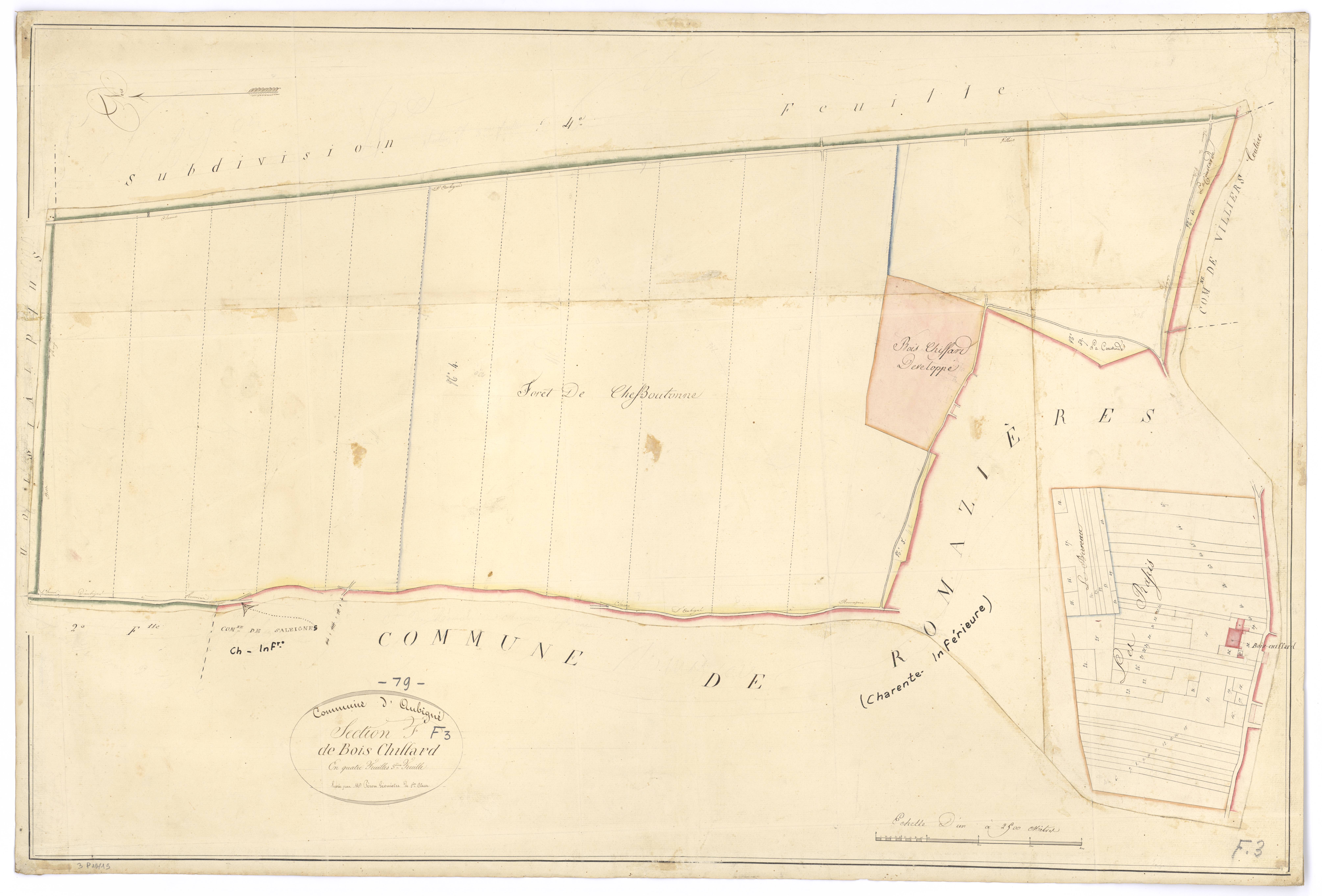 Aubigné - FRAD079_CADASTRE_NAPOLEONIEN Section F3 dite de Bois Giffard 