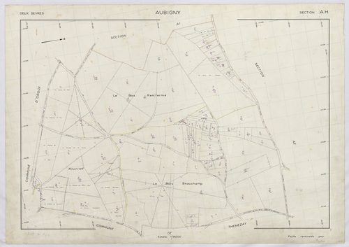 Aubigny - FRAD079_CADASTRE_RECENT Section AH 