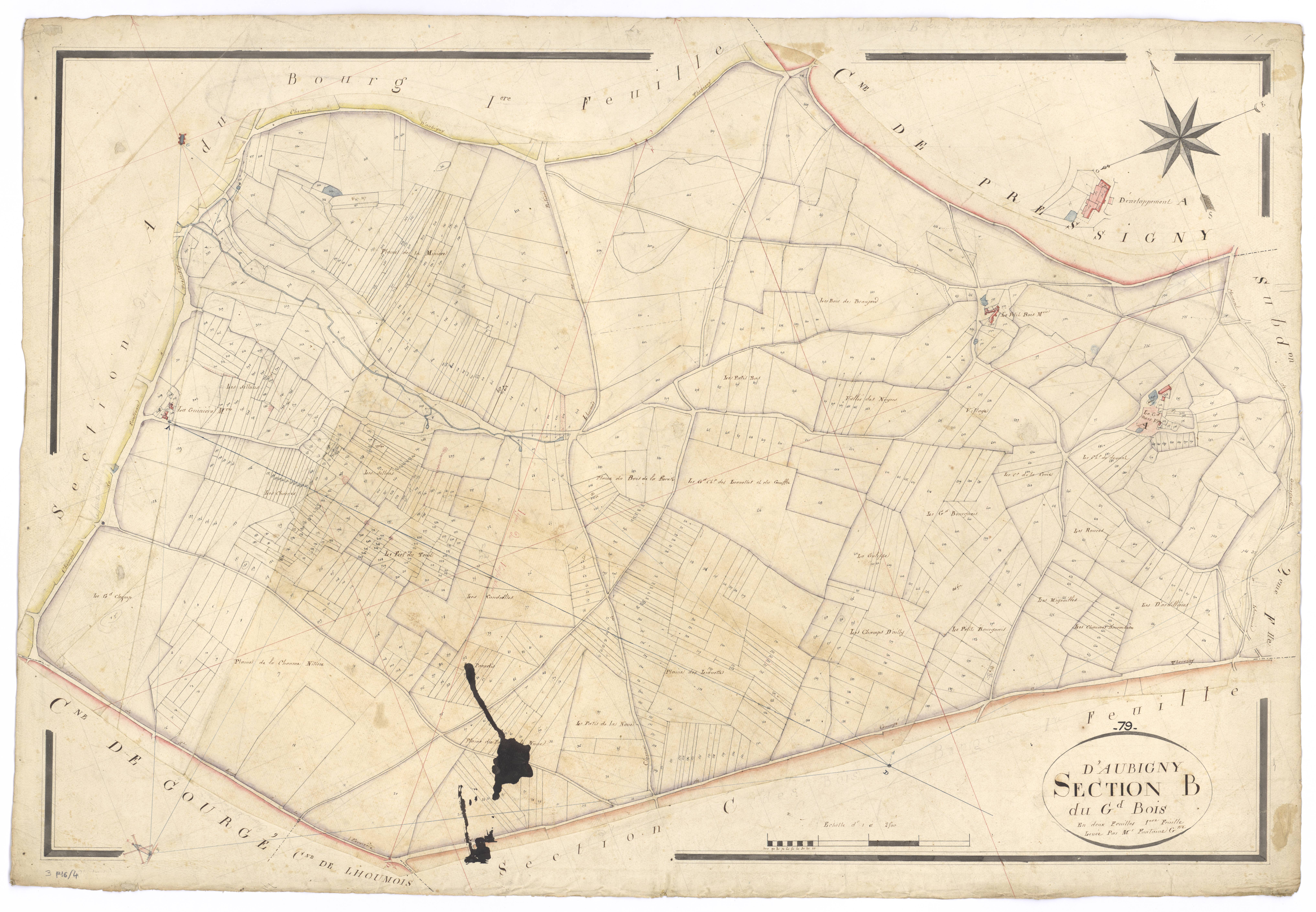 Aubigny - FRAD079_CADASTRE_NAPOLEONIEN Section B1 dite du Grand Bois 