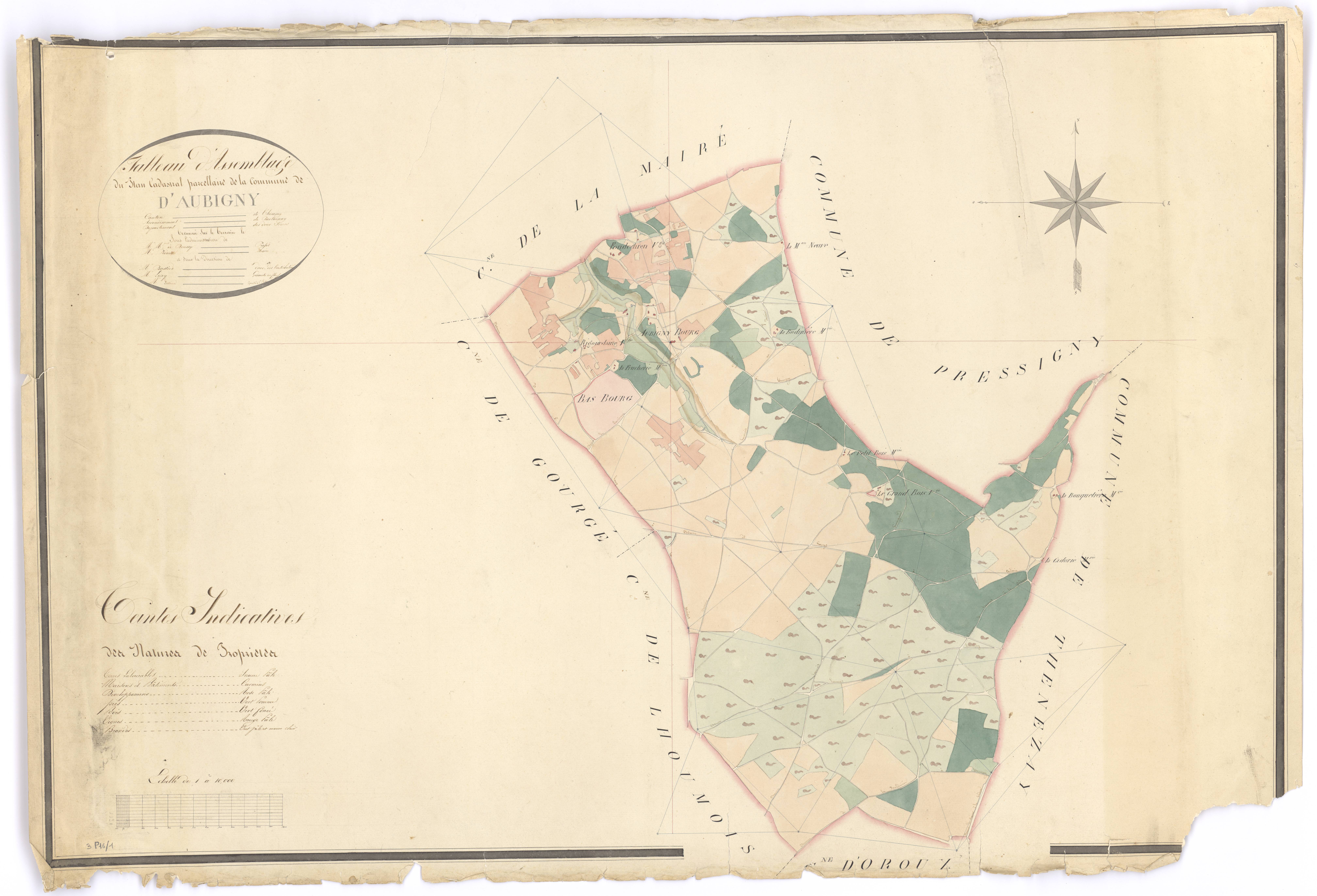 Aubigny - FRAD079_CADASTRE_NAPOLEONIEN Tableau d'assemblage 