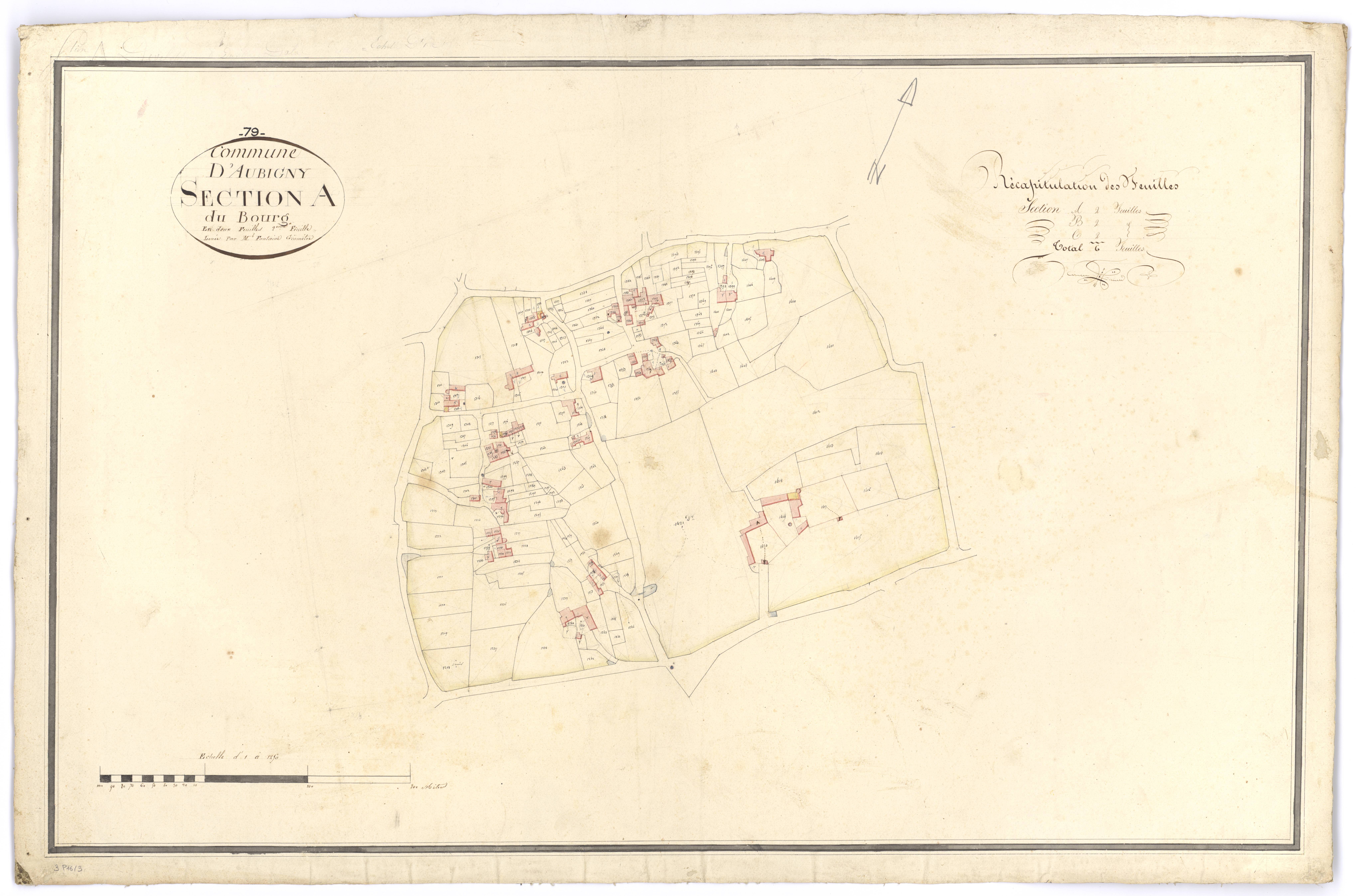 Aubigny - FRAD079_CADASTRE_NAPOLEONIEN Section A2 dite du Bourg 