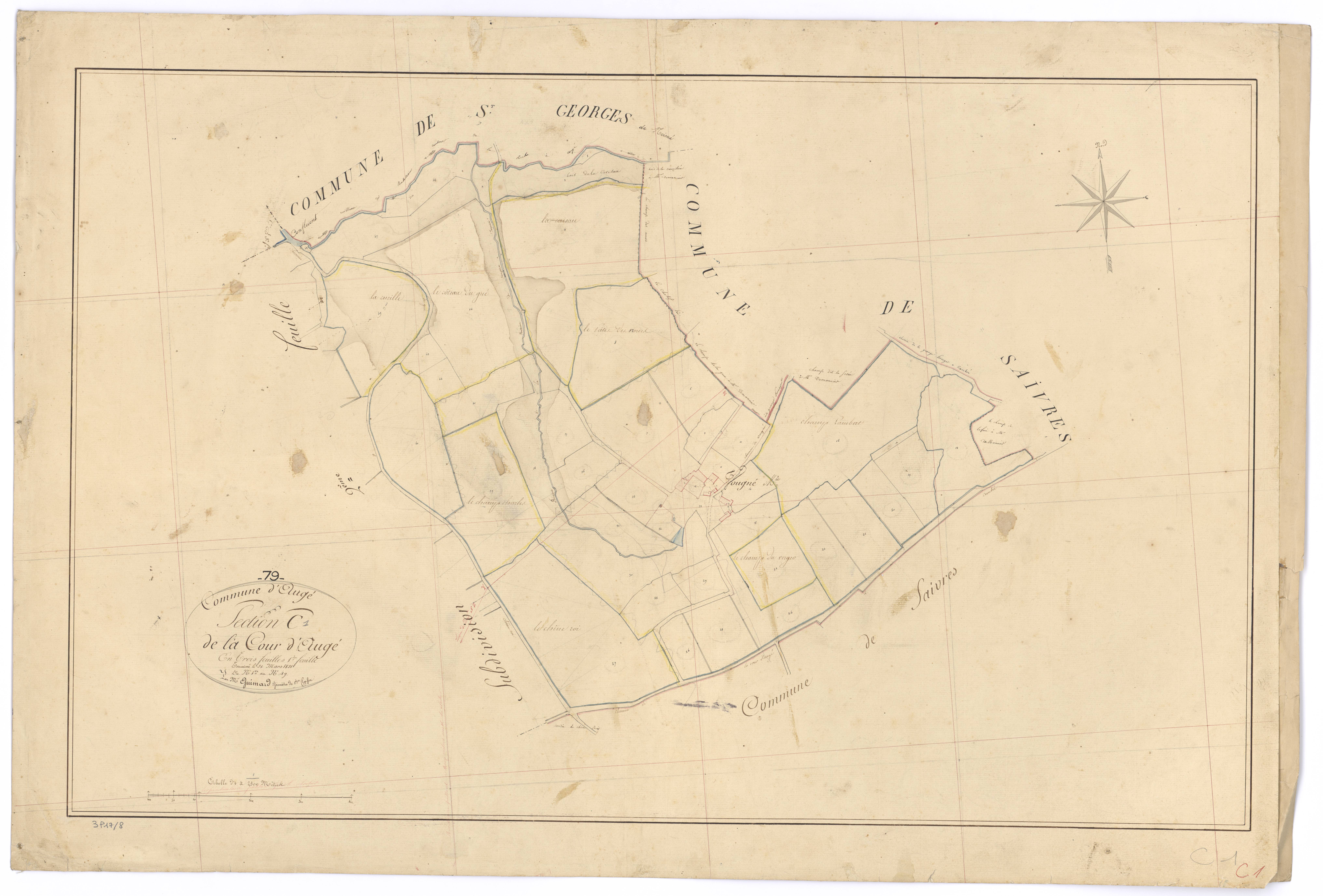 Auge - FRAD079_CADASTRE_NAPOLEONIEN Section C1 dite de la Cour d'Augé
