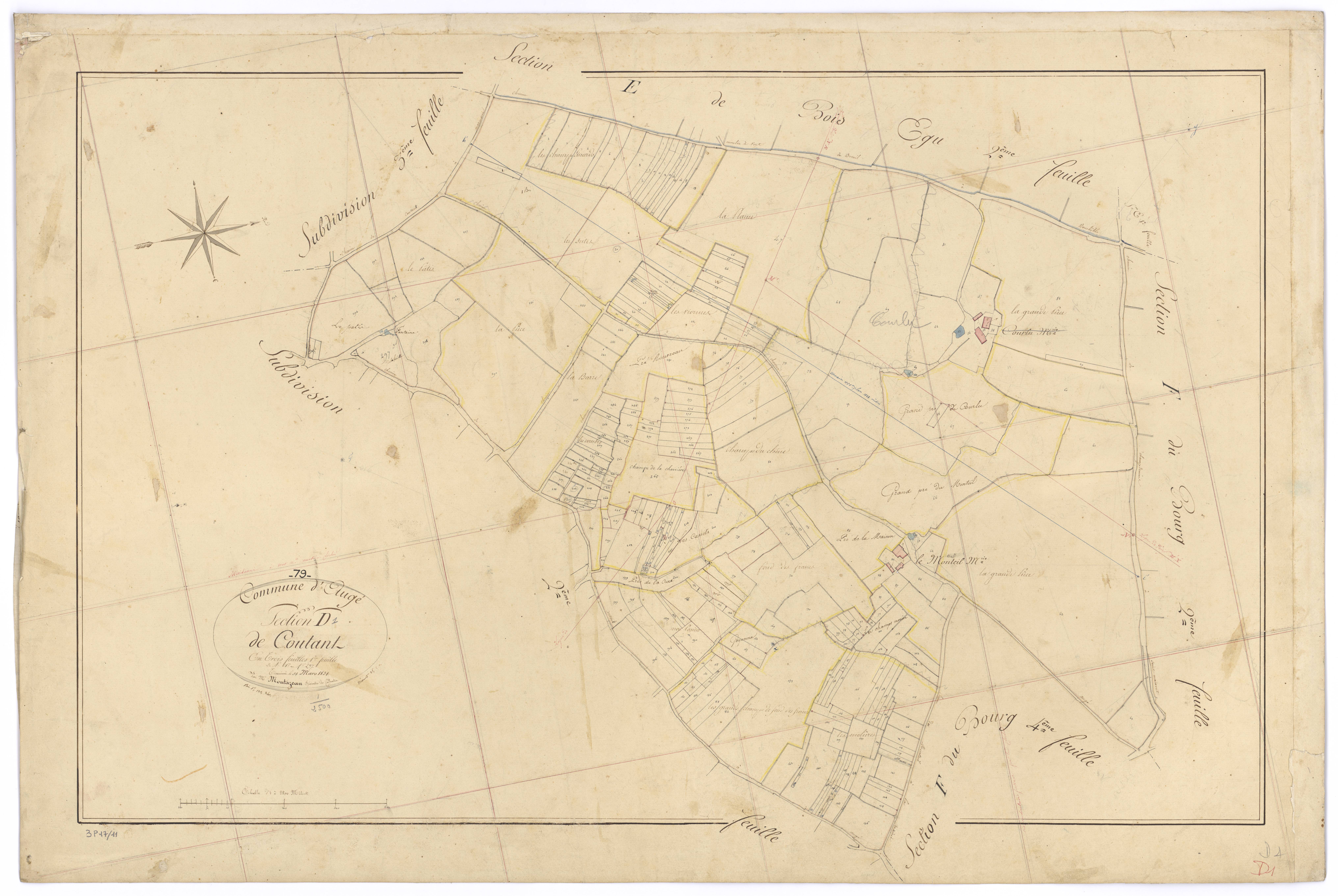 Auge - FRAD079_CADASTRE_NAPOLEONIEN Section D1 dite de Coutant 