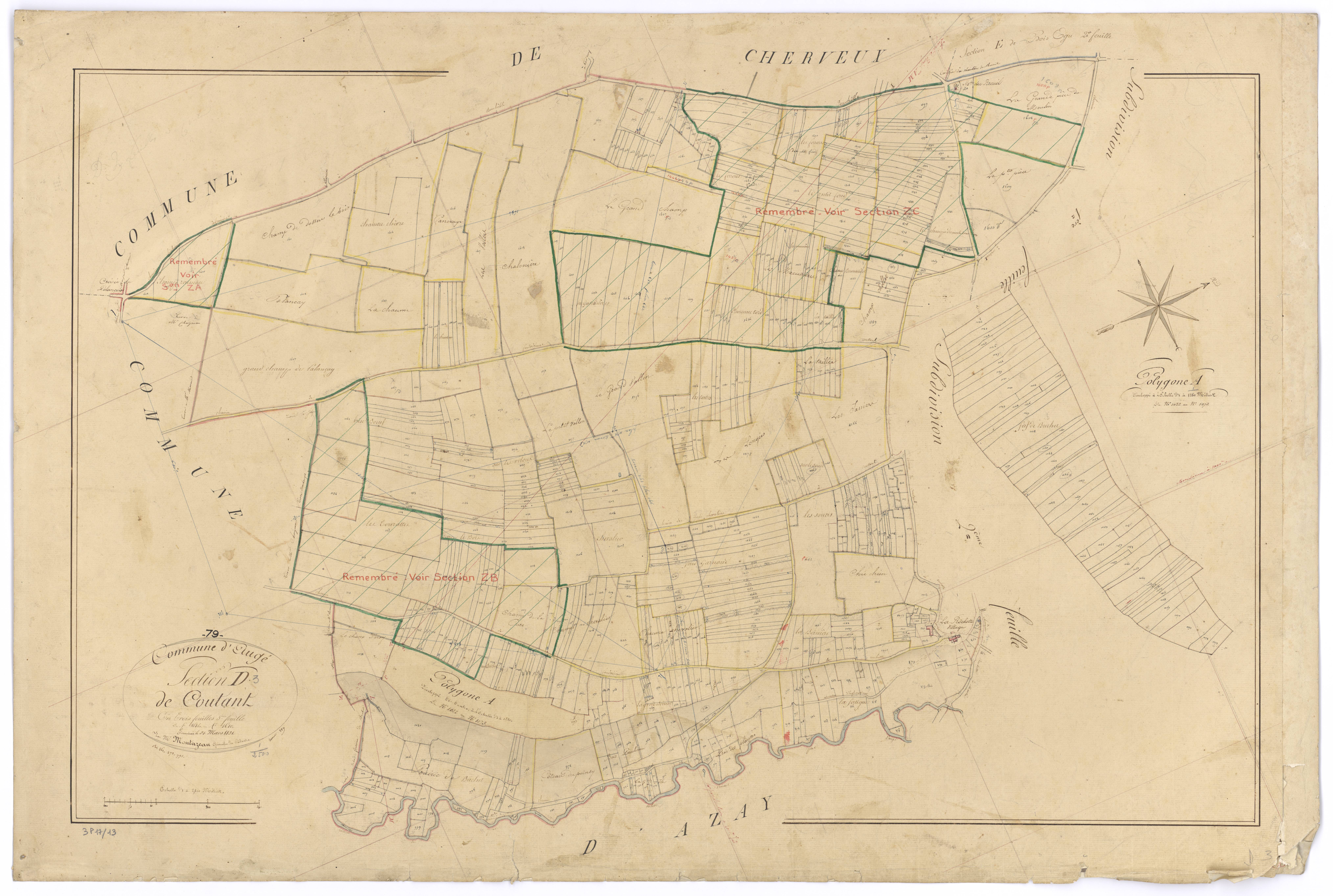 Auge - FRAD079_CADASTRE_NAPOLEONIEN Section D3 dite de Coutant