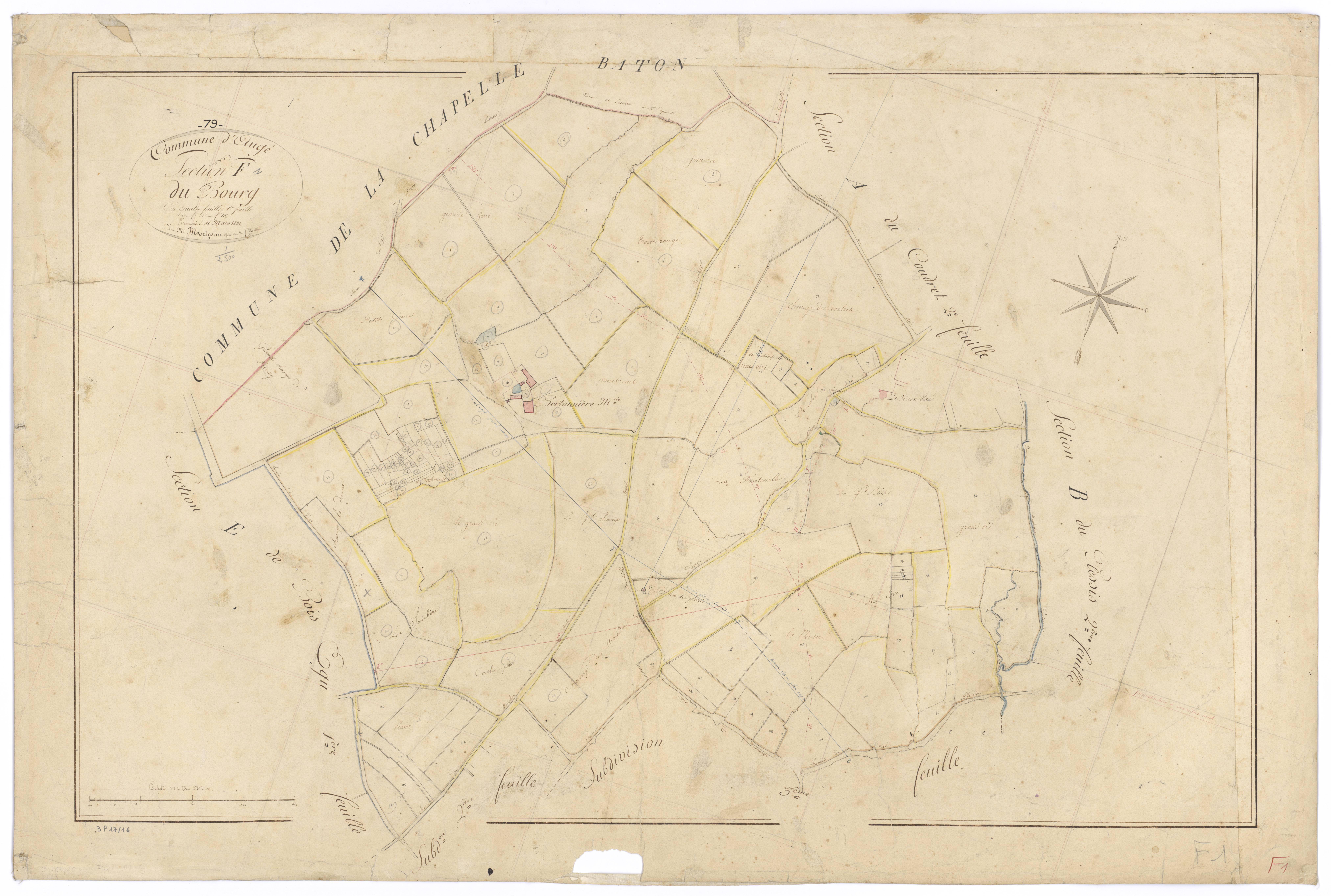 Auge - FRAD079_CADASTRE_NAPOLEONIEN Section F1 dite du Bourg 