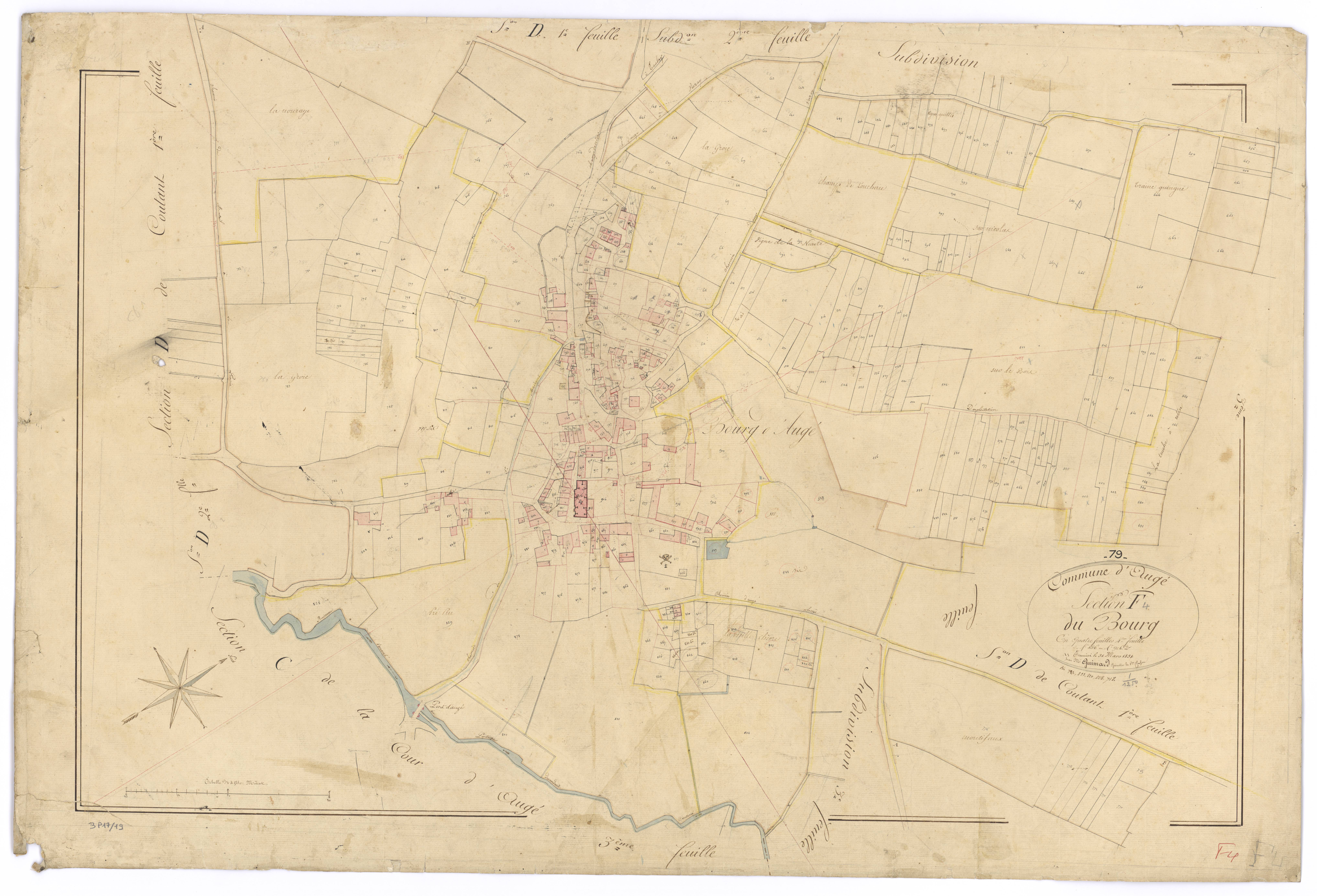 Auge - FRAD079_CADASTRE_NAPOLEONIEN Section F4 dite du Bourg