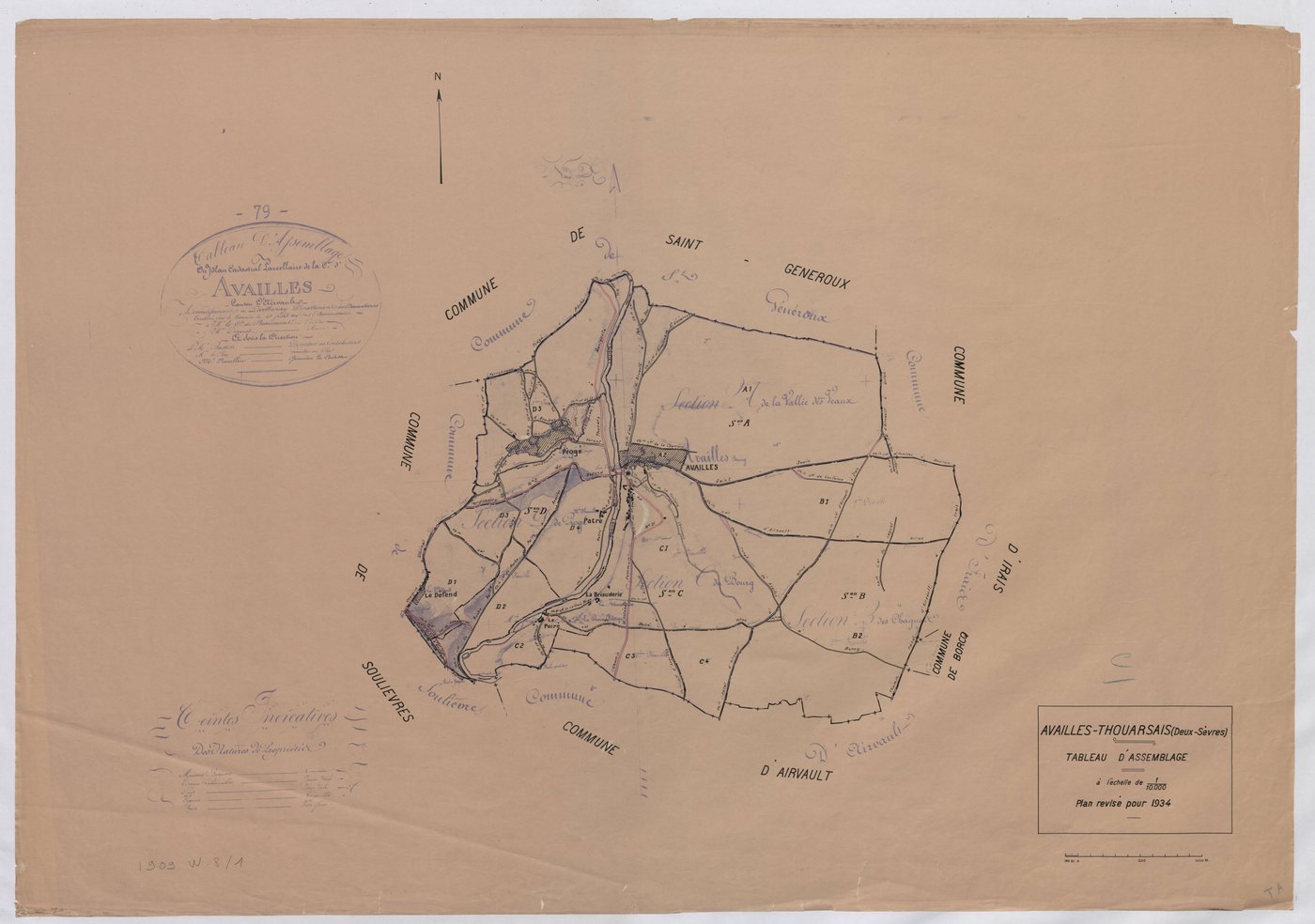 Availles-Thouarsais - FRAD079_CADASTRE_RECENT Tableau d'assemblage 