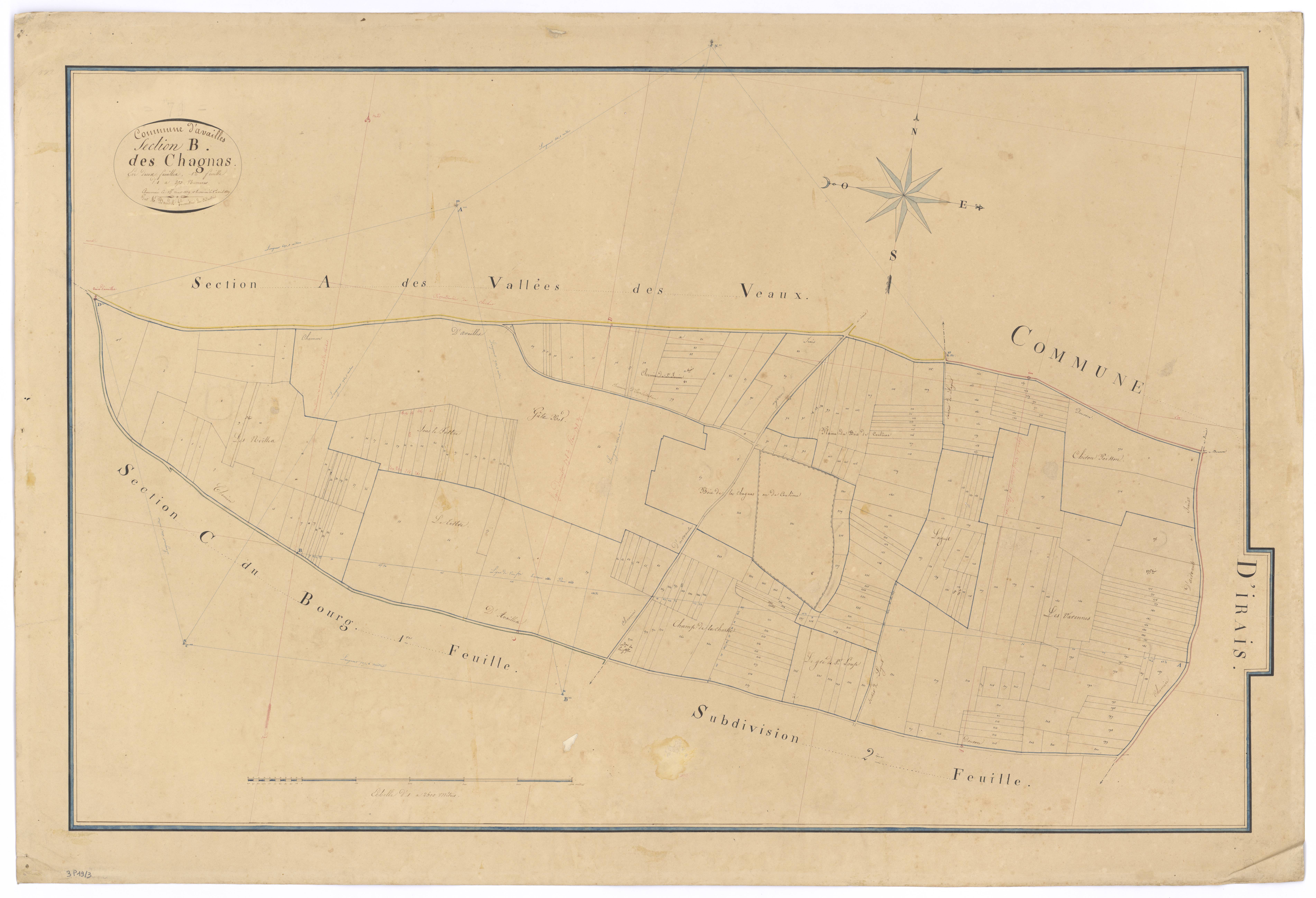 Availles-Thouarsais - FRAD079_CADASTRE_NAPOLEONIEN Section B1 dite des Chagnas 