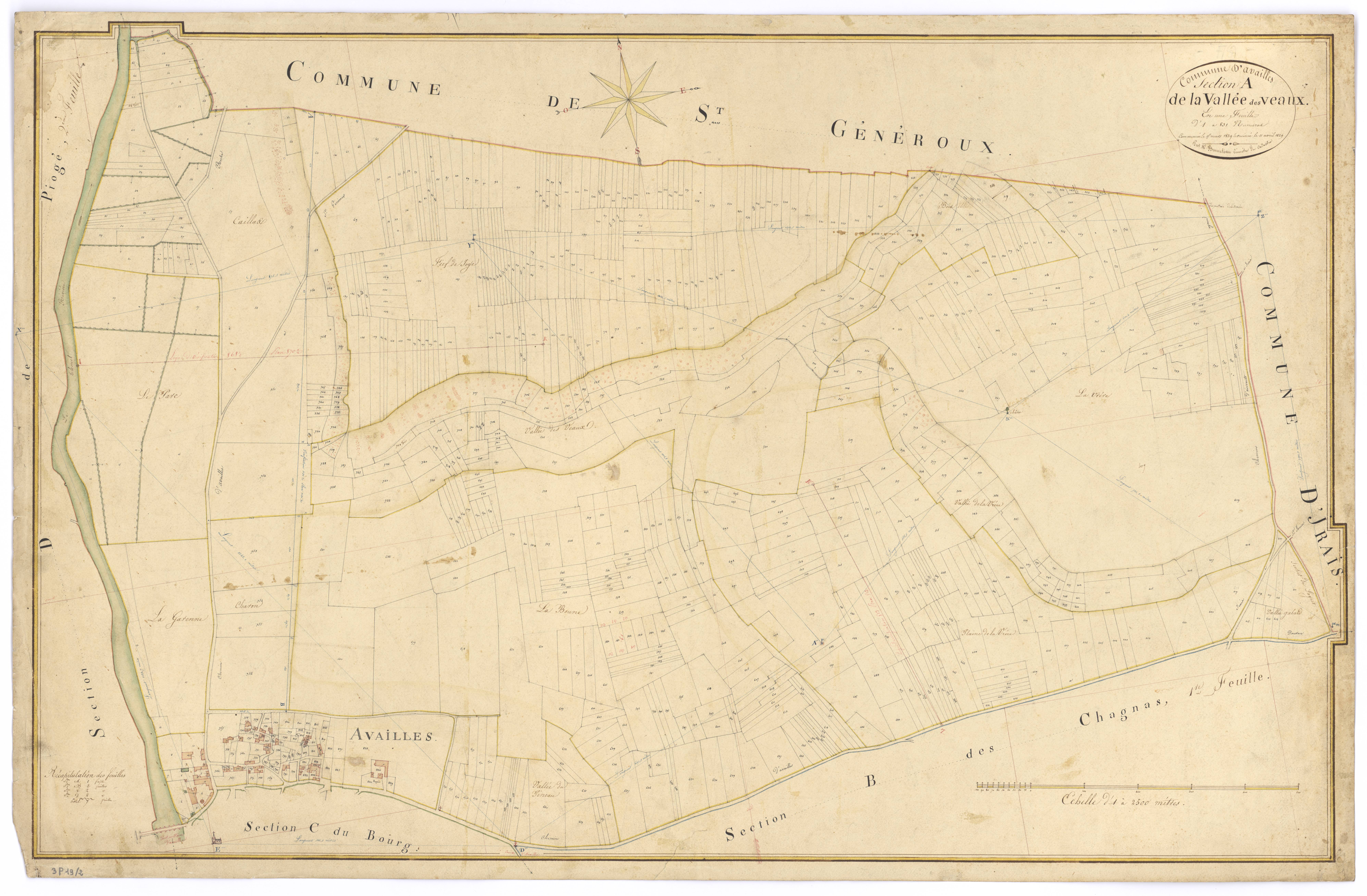 Availles-Thouarsais - FRAD079_CADASTRE_NAPOLEONIEN Section A dite de la Vallée des Veaux 