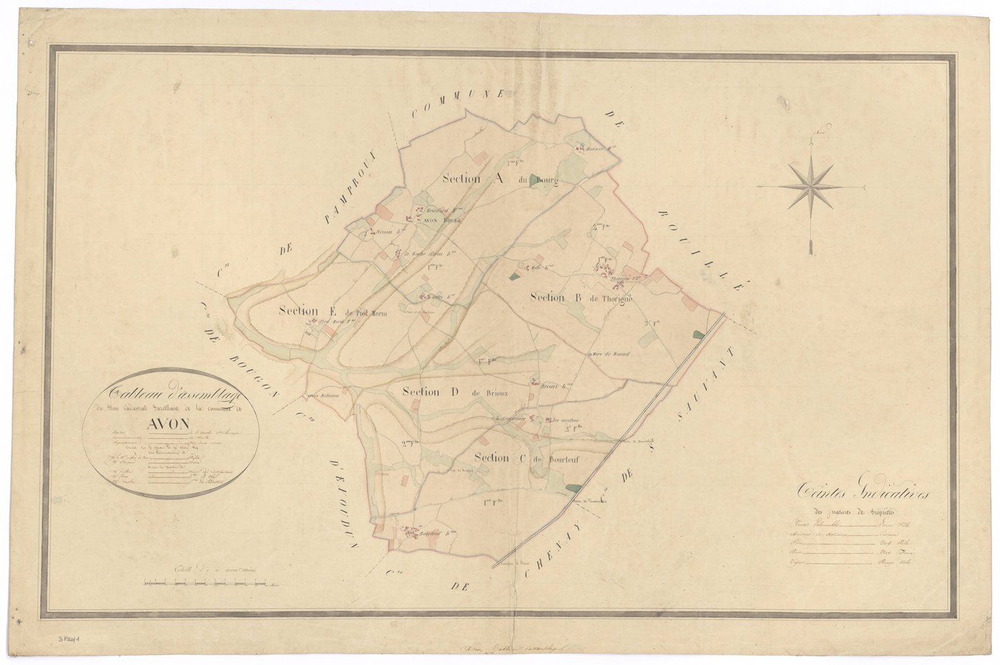 Avon - FRAD079_CADASTRE_NAPOLEONIEN Tableau d'assemblage 