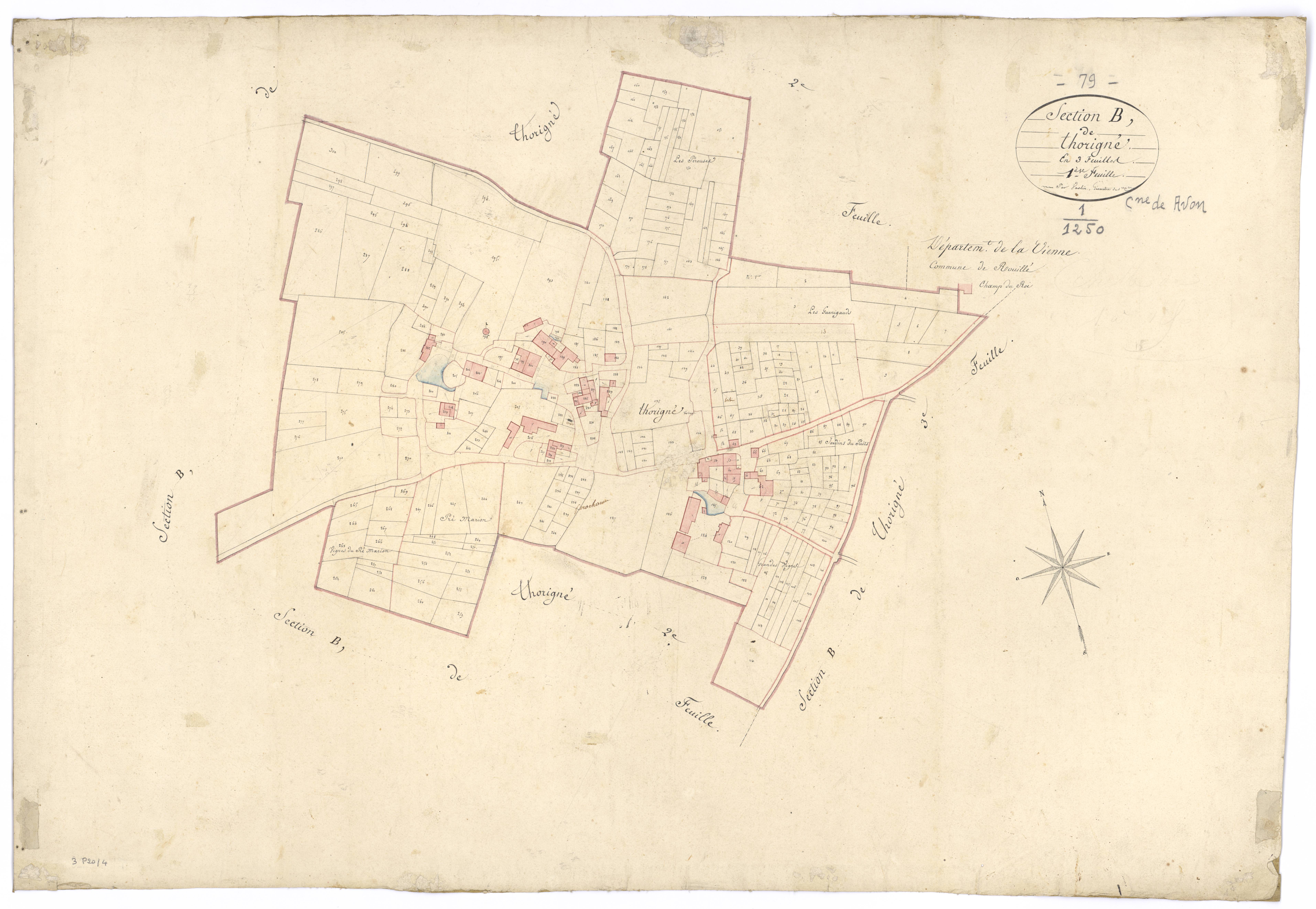 Avon - FRAD079_CADASTRE_NAPOLEONIEN Section B1 dite de Thorigné 