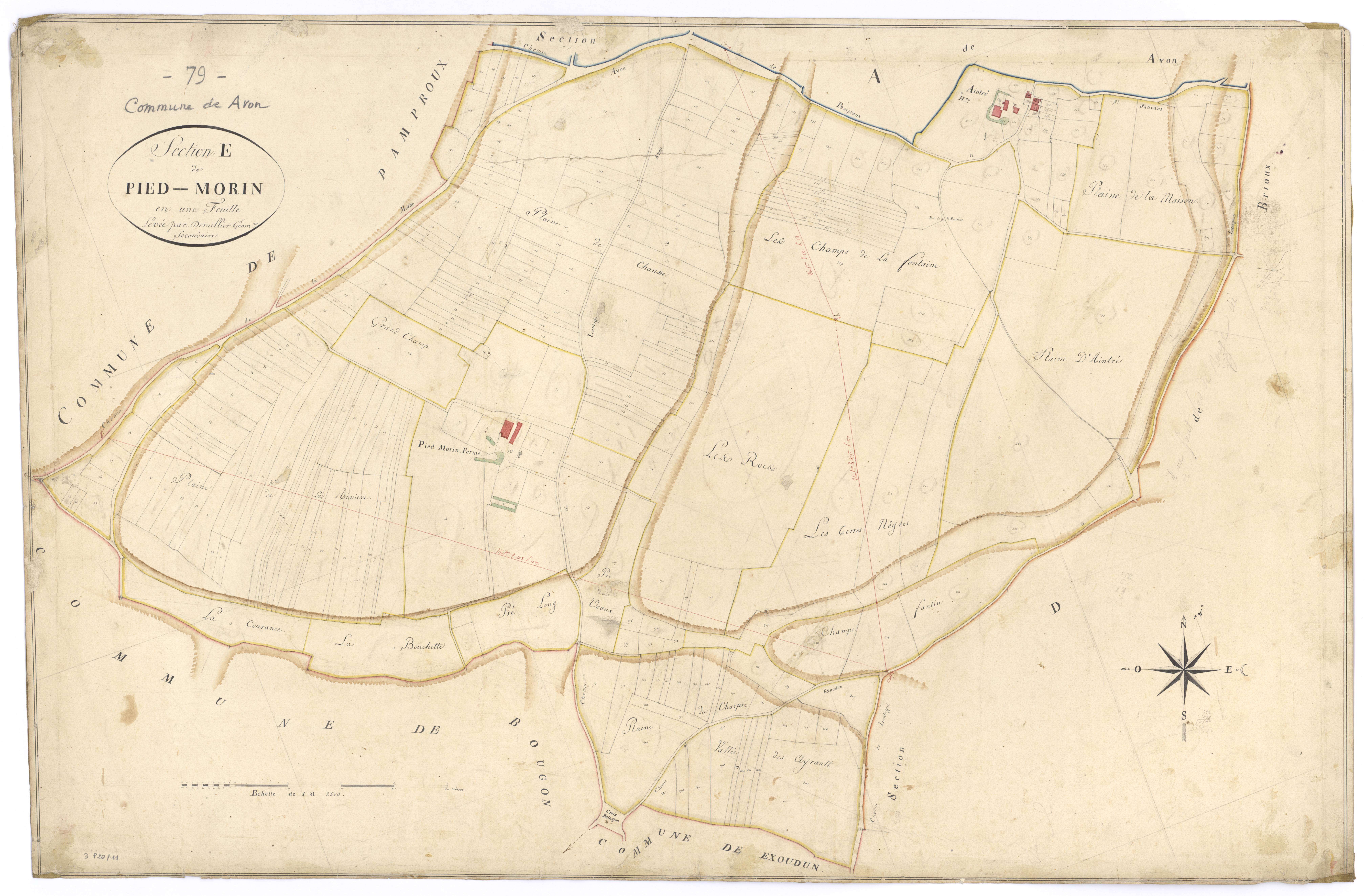 Avon - FRAD079_CADASTRE_NAPOLEONIEN Section E dite de Pied-Morin 