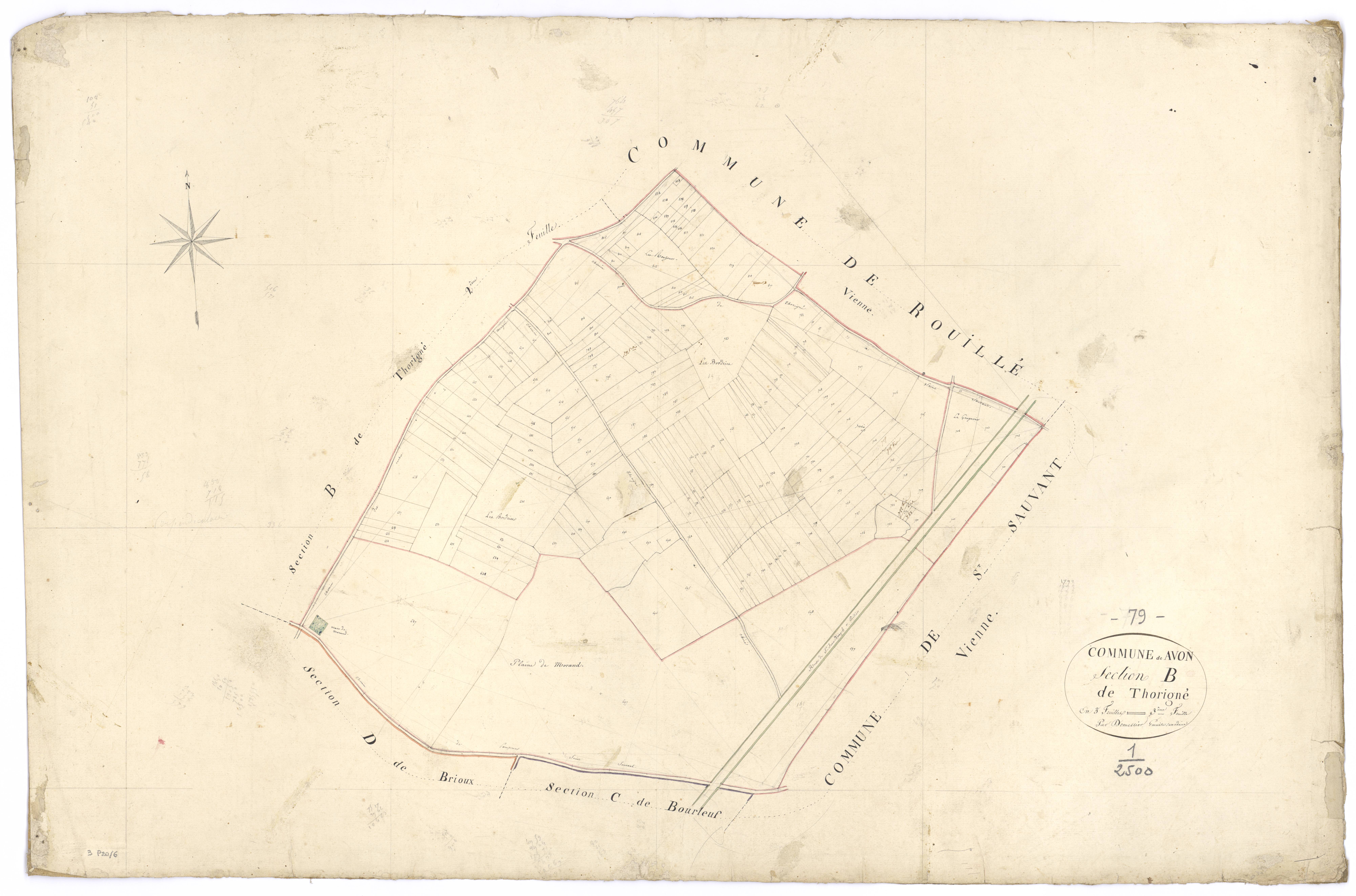 Avon - FRAD079_CADASTRE_NAPOLEONIEN Section B3 dite de Thorigné 