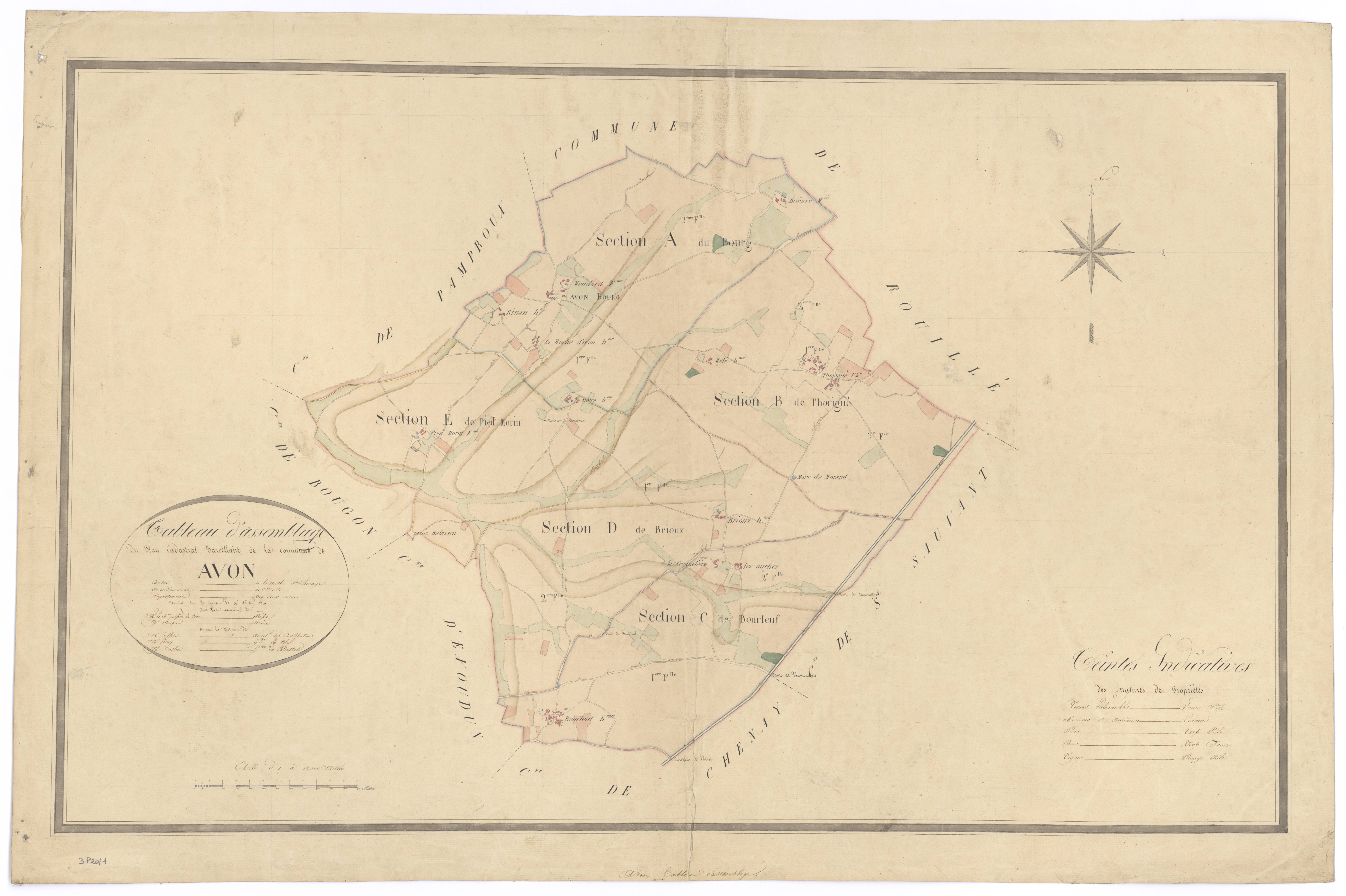 Avon - FRAD079_CADASTRE_NAPOLEONIEN Tableau d'assemblage 